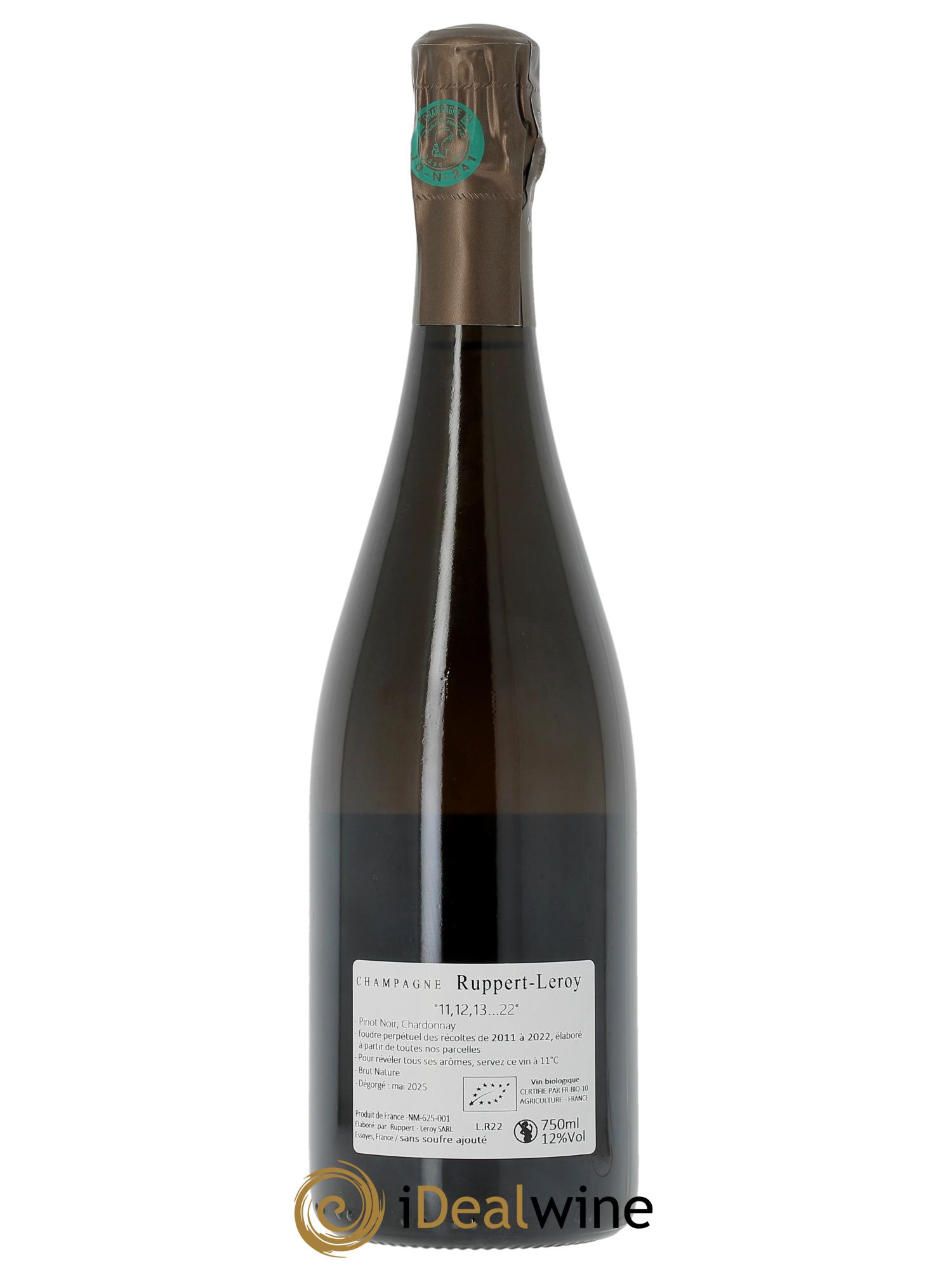 11,12,13... Brut Nature Ruppert-Leroy  2022 - Lot de 1 bouteille - 1