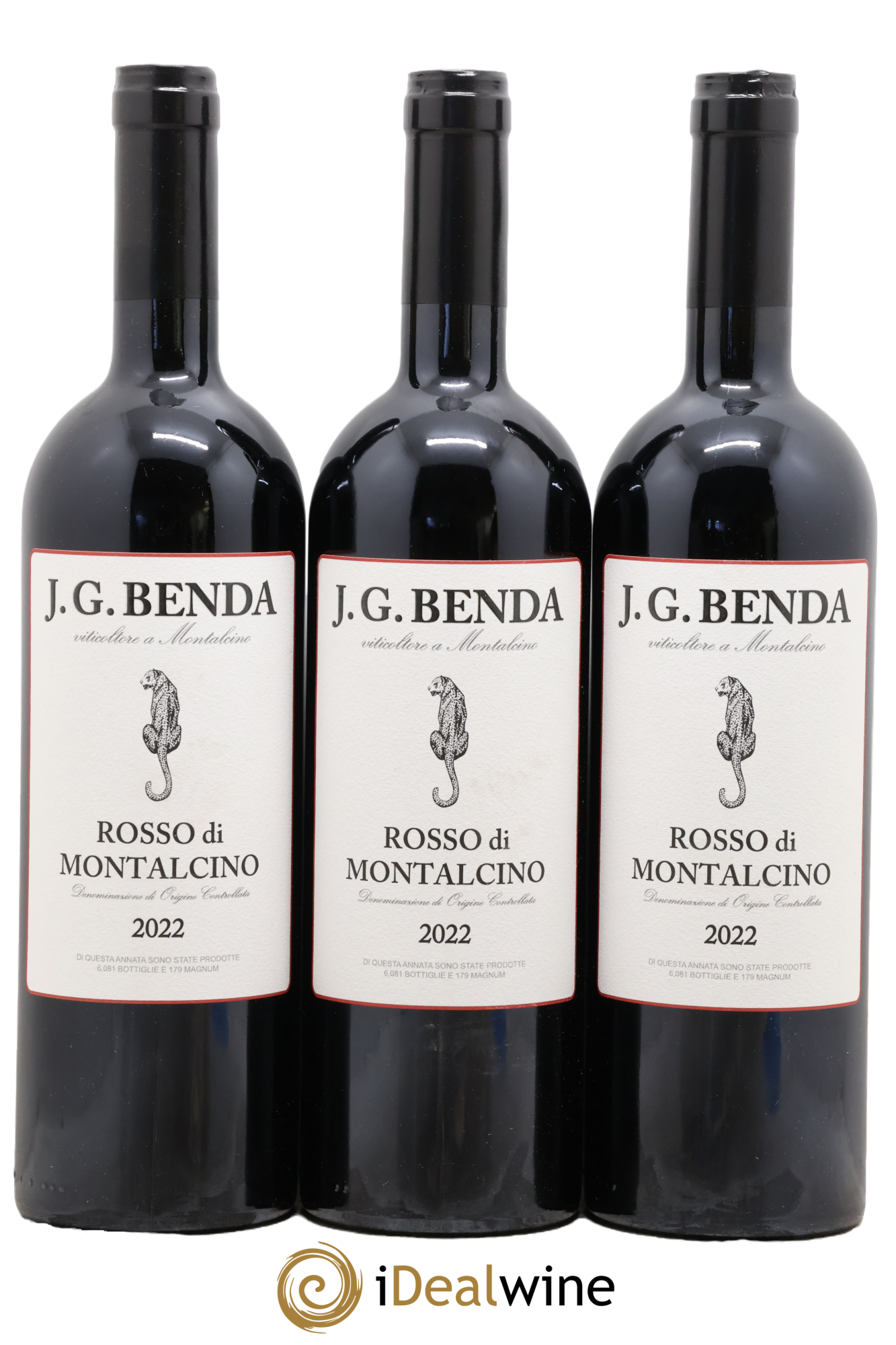 Rosso di Montalcino DOC J G Benda 2022 - Lot of 3 bottles - 0