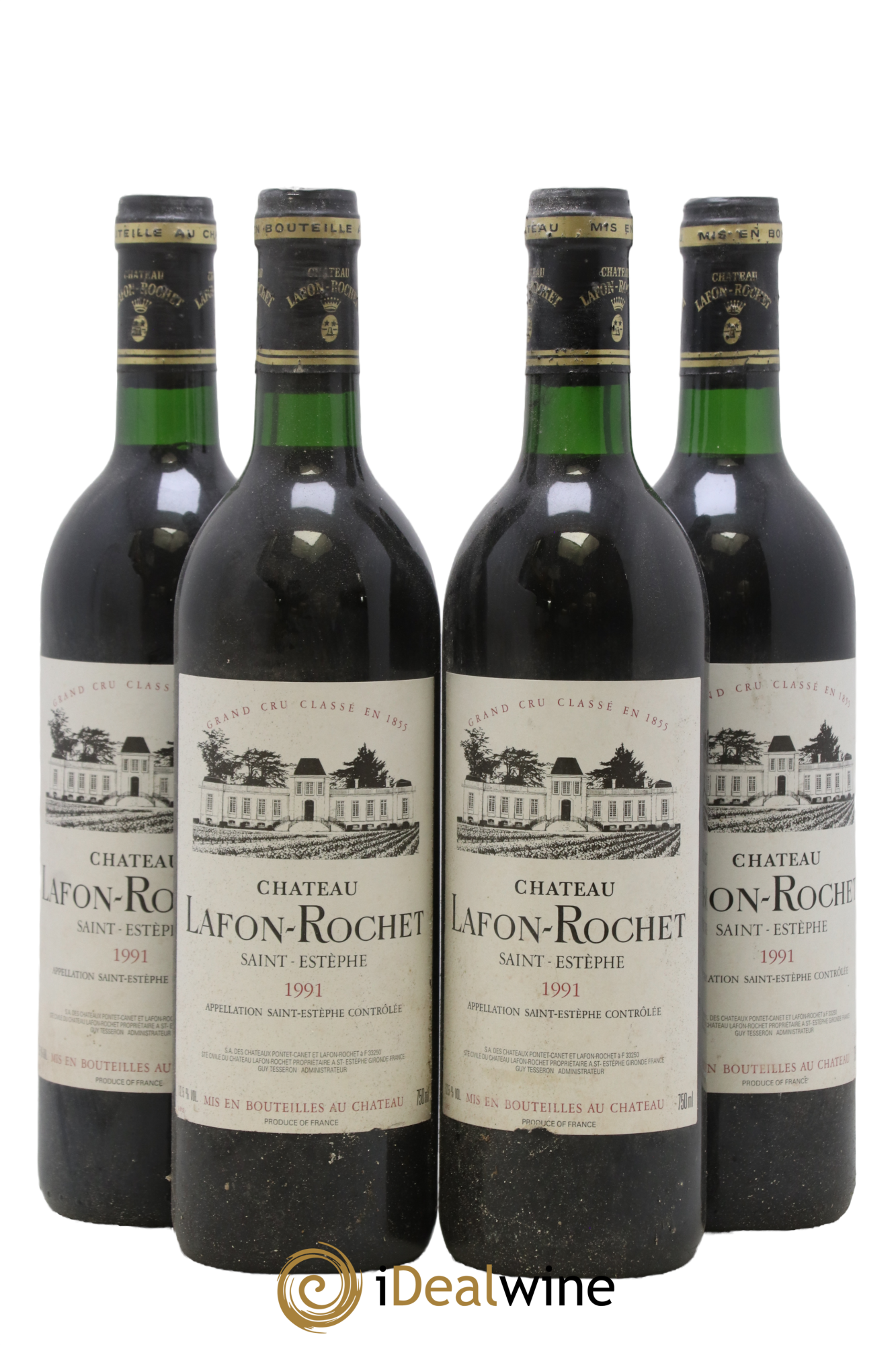 Château Lafon Rochet 4ème Grand Cru Classé 1991 - Lot de 4 bouteilles - 0