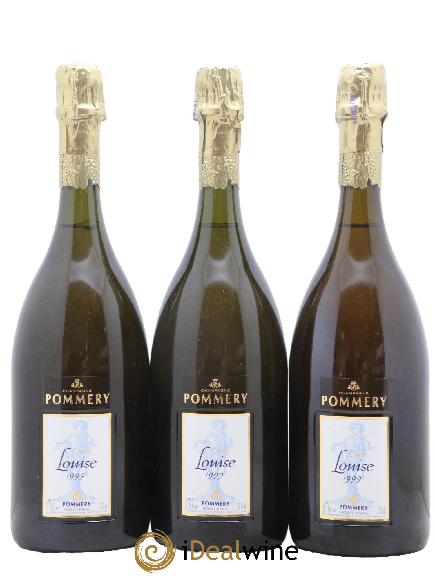 Cuvée Louise Pommery 1999 - Lot of 3 bottles - 0