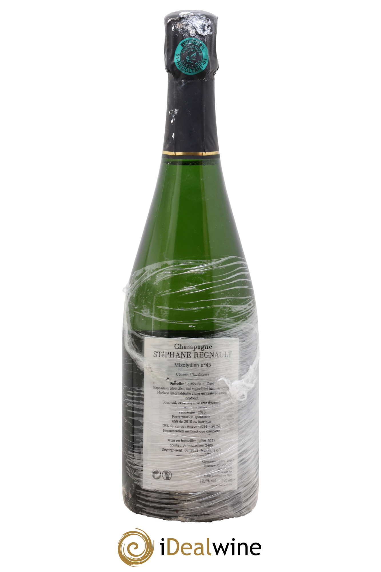 Champagne Blanc de Blancs Mixolydien n°45 Stéphane Regnault 2016 - Lot of 1 bottle - 1