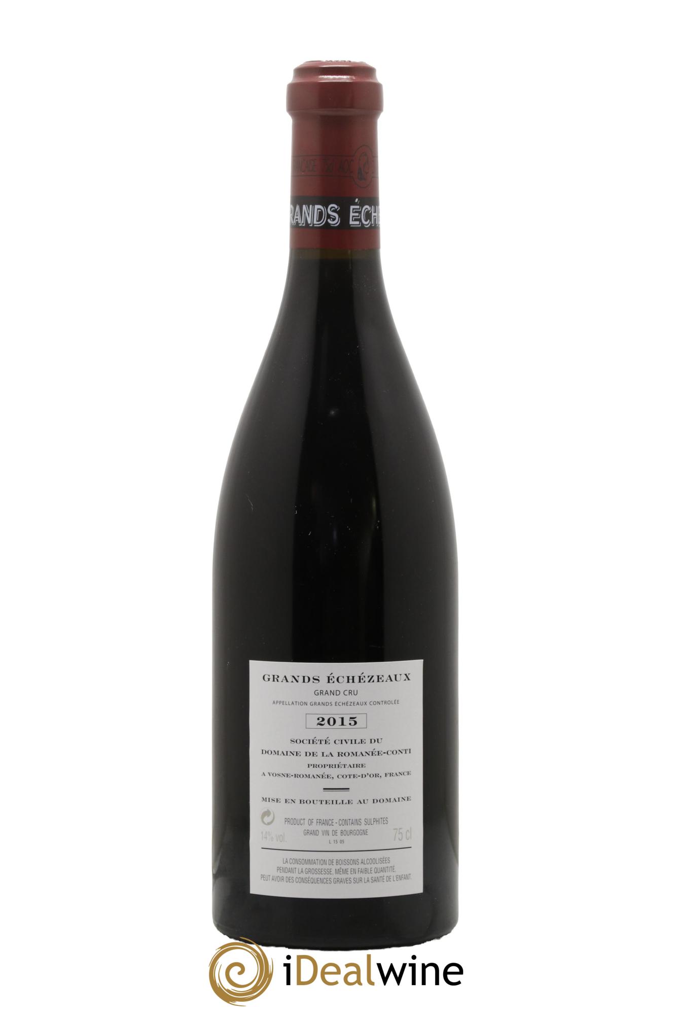 Grands-Echezeaux Grand Cru Domaine de la Romanée-Conti 2015 - Lot of 1 bottle - 1