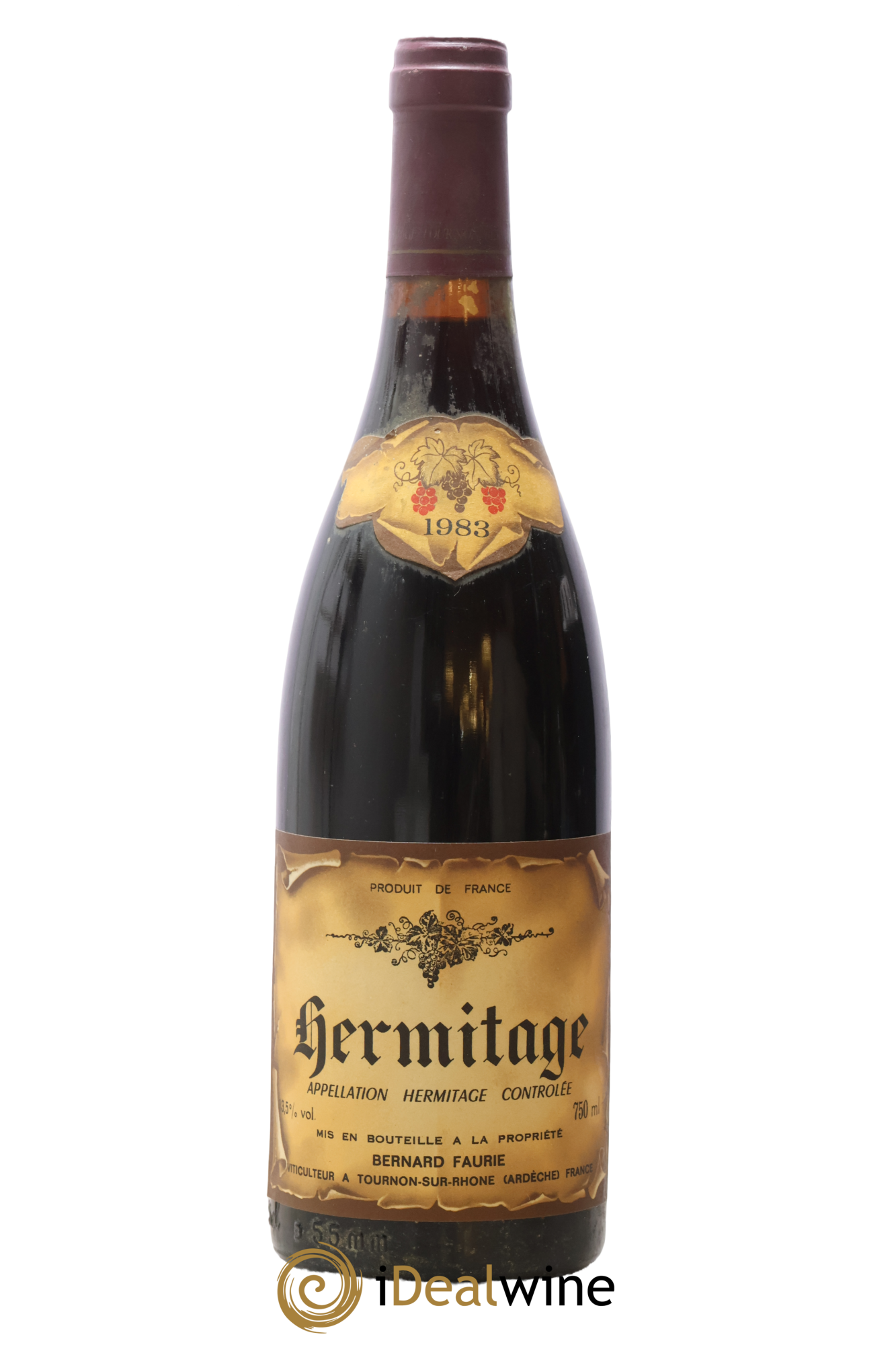 Hermitage Bernard Faurie 1983 - Lot de 1 bouteille - 0