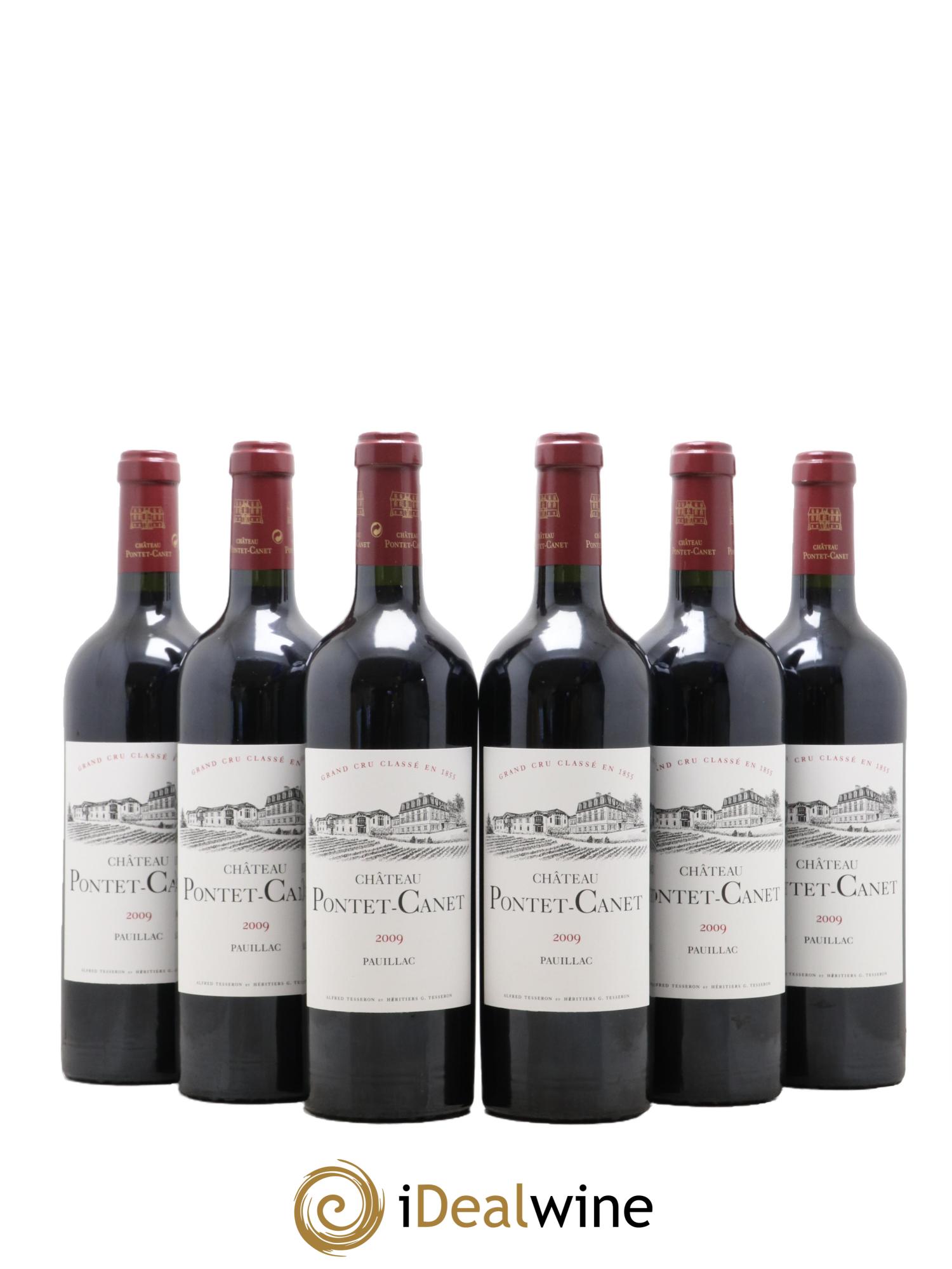 Château Pontet Canet 5ème Grand Cru Classé 2009 - Lot de 6 bouteilles - 0