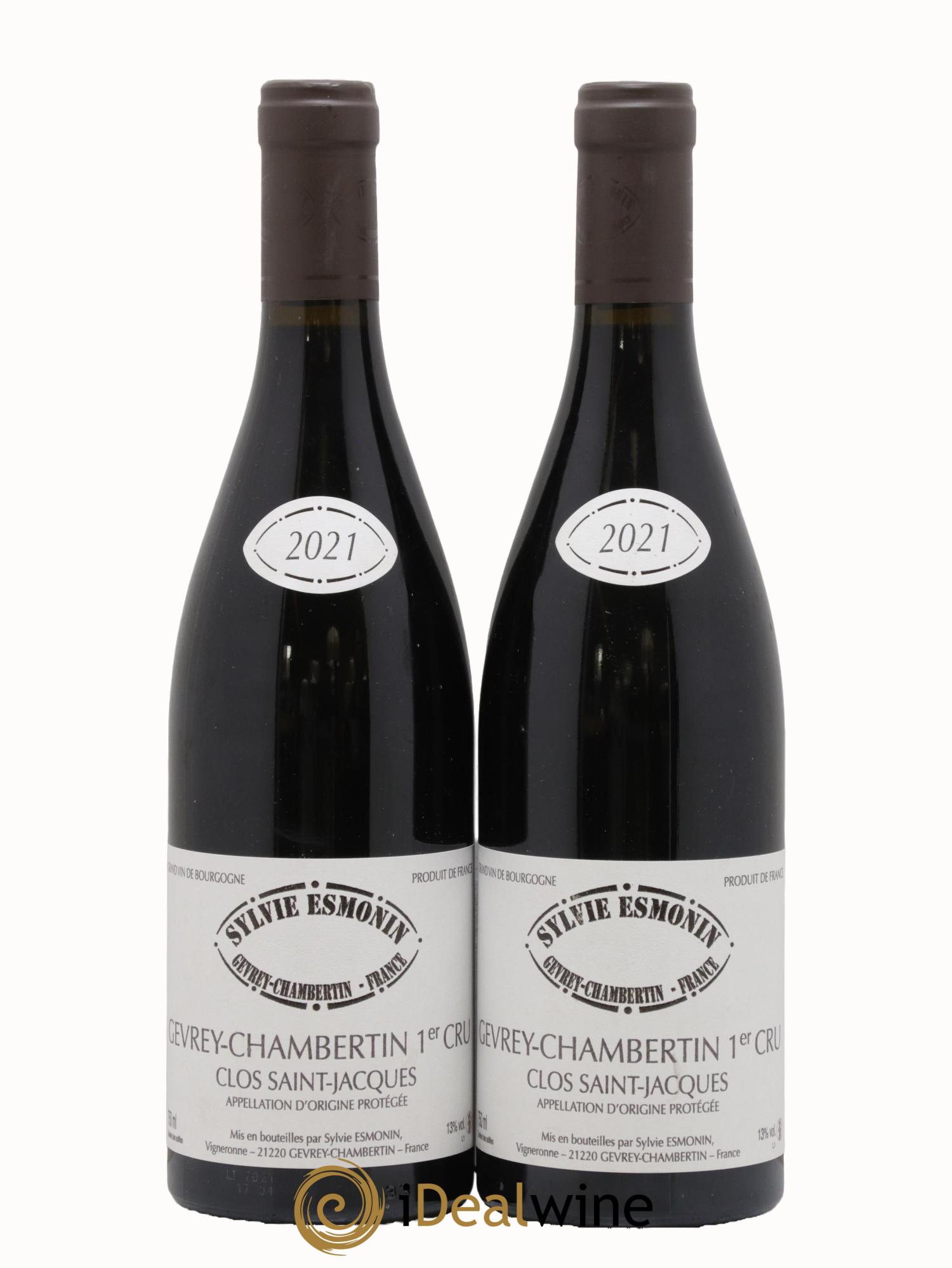 Gevrey-Chambertin 1er Cru Clos Saint Jacques Sylvie Esmonin 2021 - Lotto di 2 bottiglie - 0