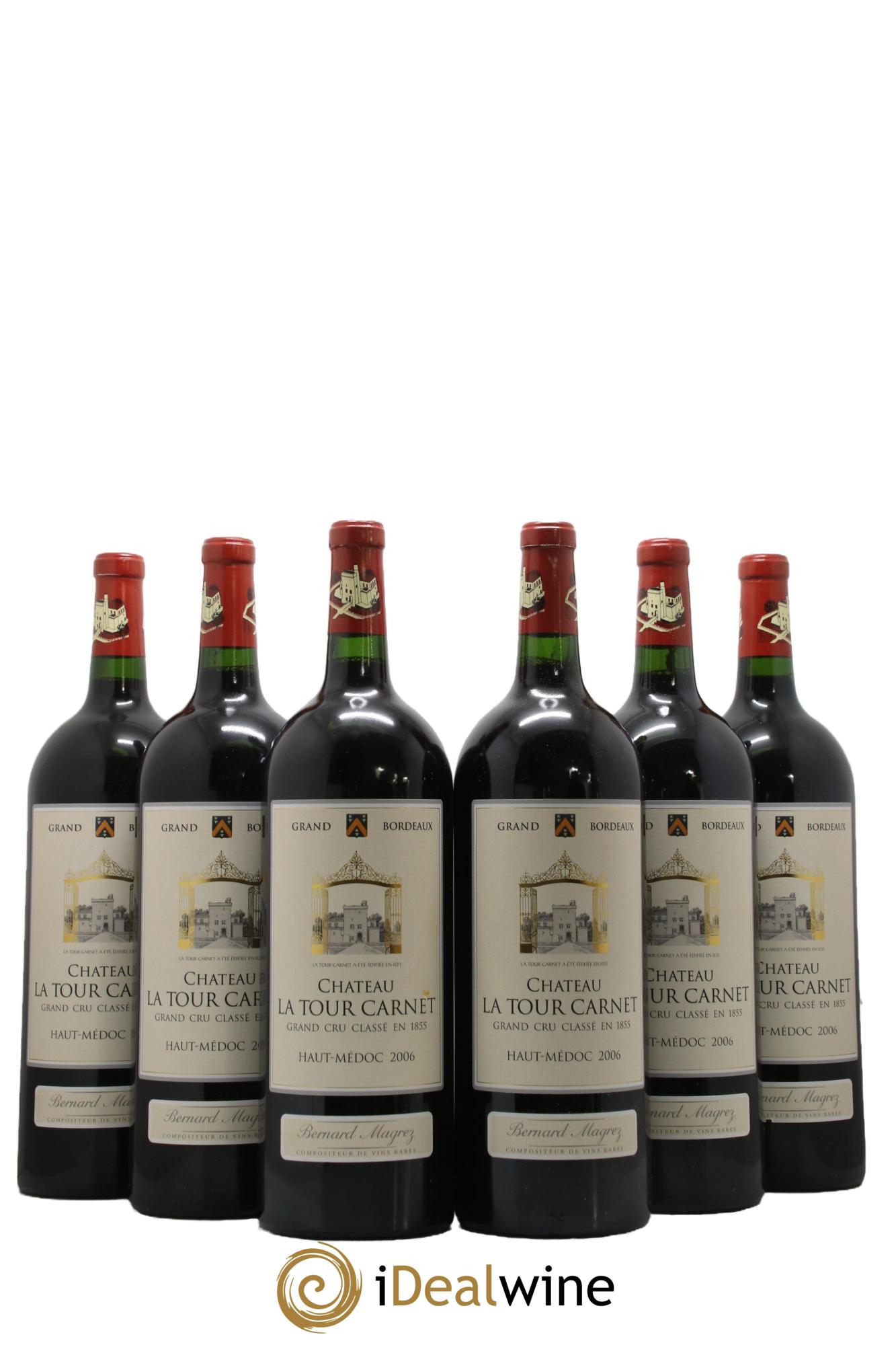 Château la Tour Carnet 4ème Grand Cru Classé 2006 - Lot de 6 magnums - 0