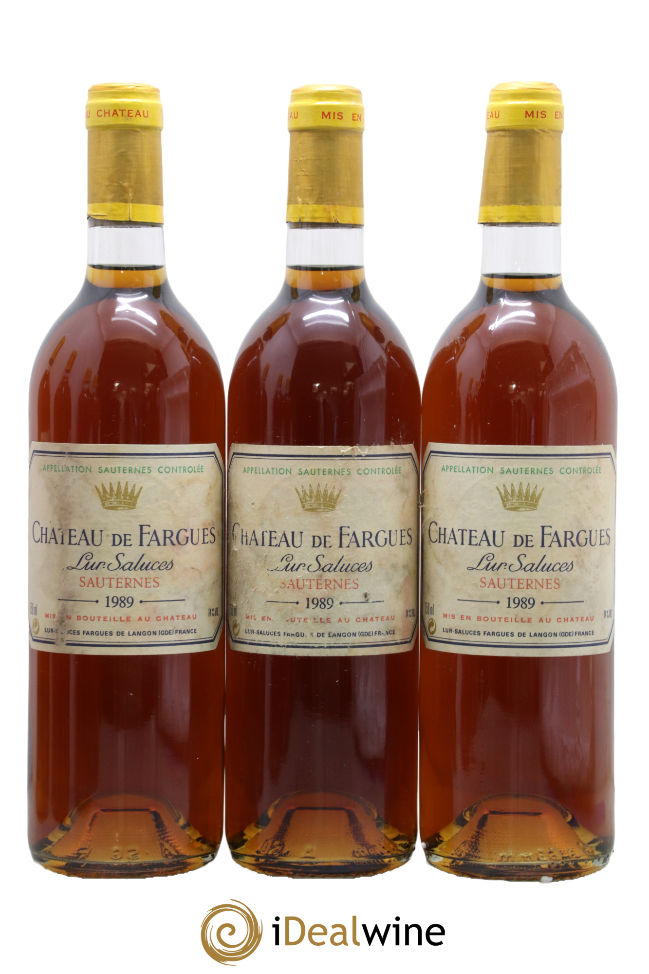 Château de Fargues 1989 - Lot de 3 bouteilles - 0