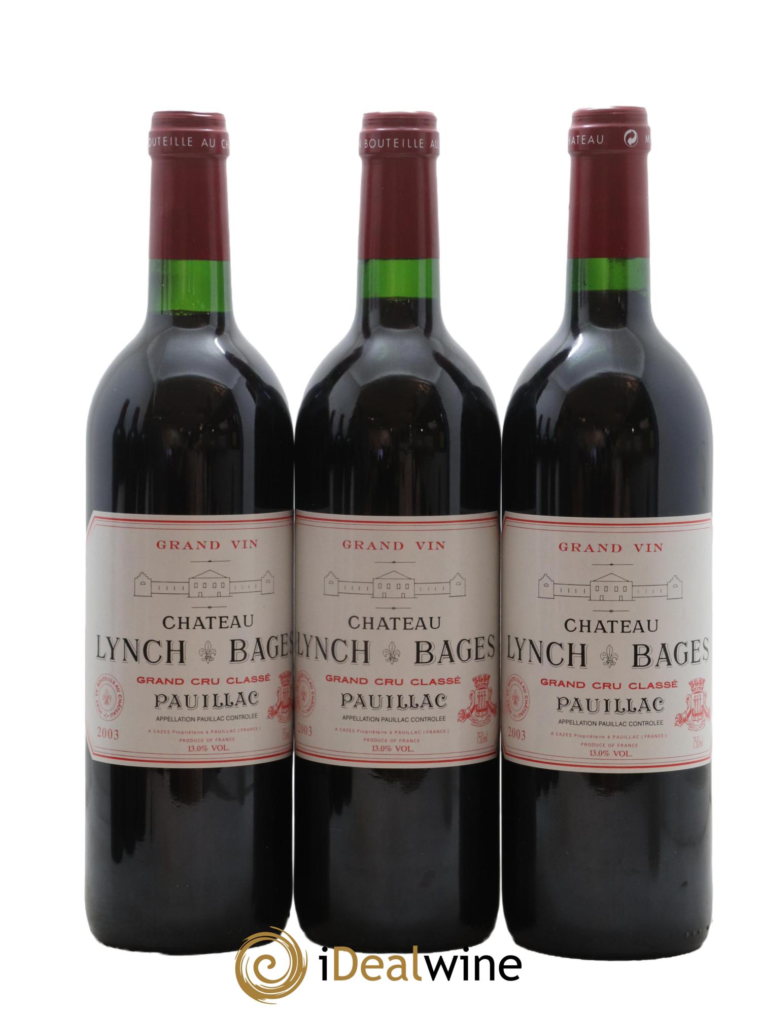 Château Lynch Bages 5ème Grand Cru Classé 2003 - Lot de 6 bouteilles - 1