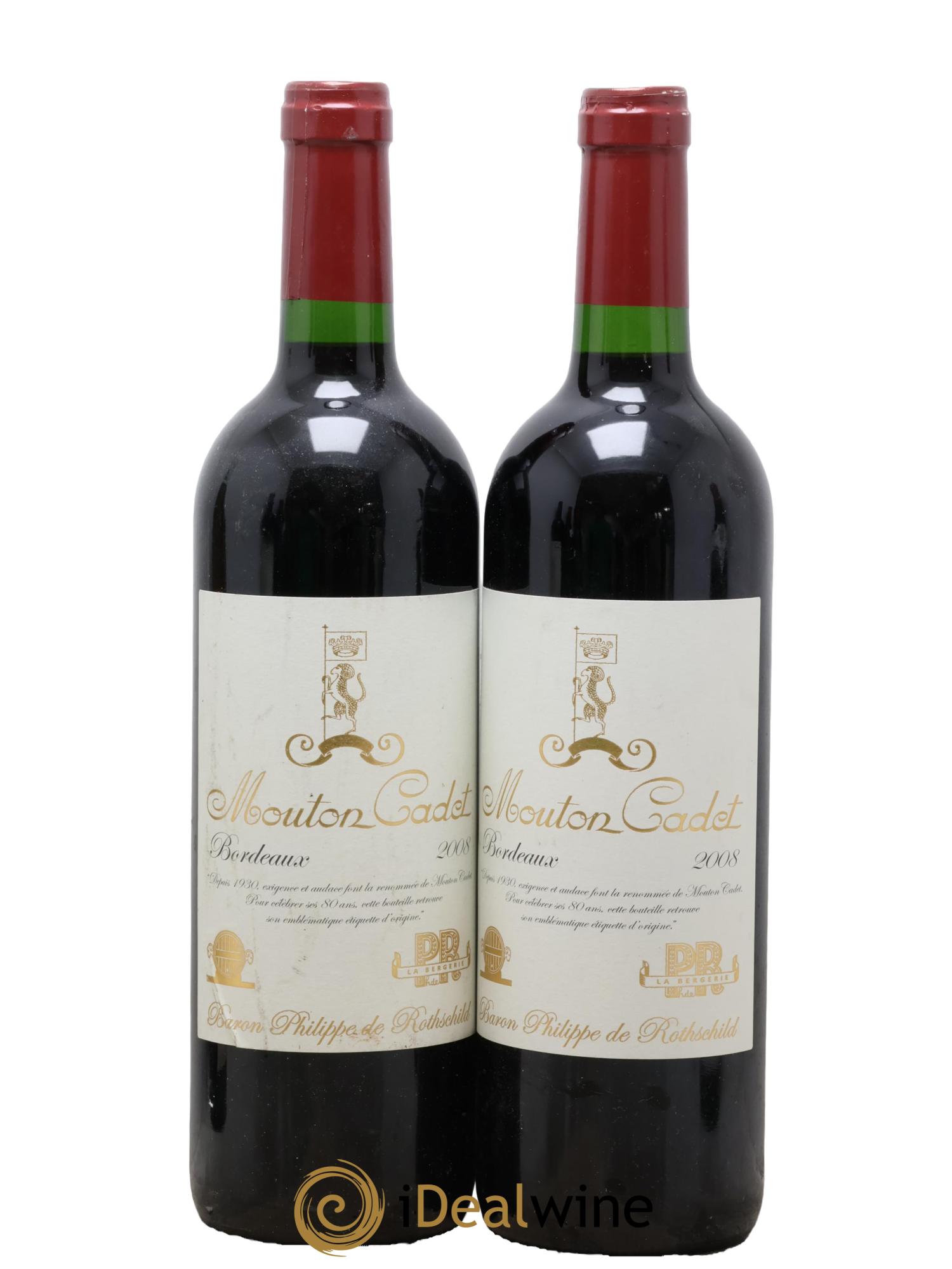 Château Mouton Cadet 2008 - Lotto di 2 bottiglie - 0