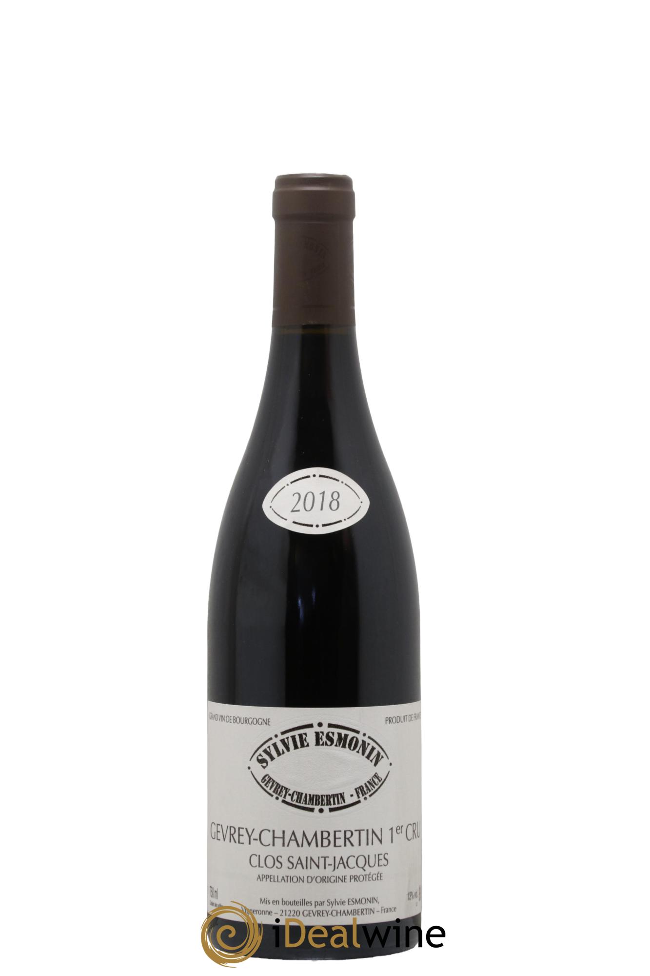 Gevrey-Chambertin 1er Cru Clos Saint Jacques Sylvie Esmonin 2018 - Lot de 1 bouteille - 0