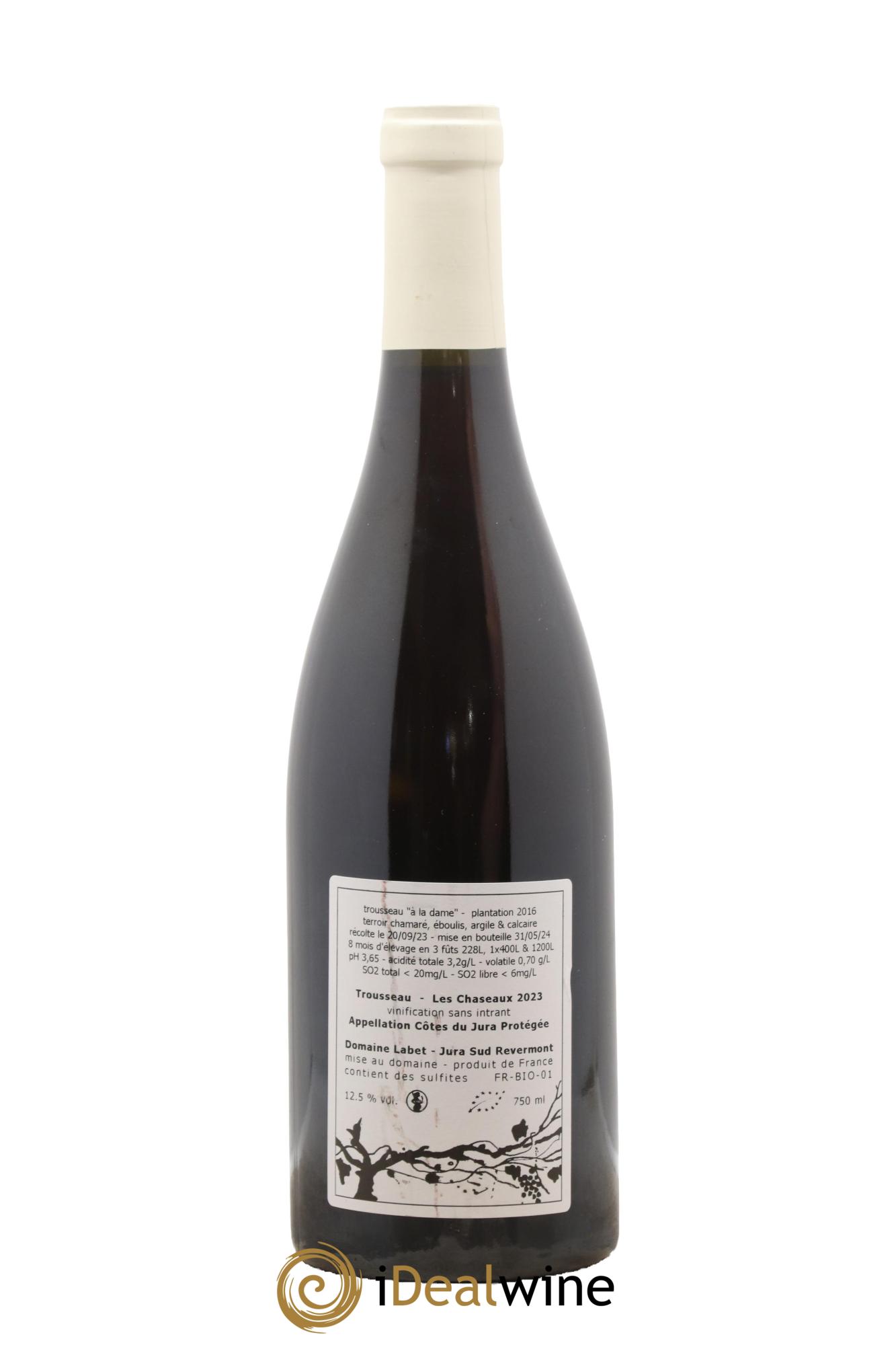 Côtes du Jura Trousseau En Chalasse Romain - Julien - Charline Labet 2023 - Lot de 1 bouteille - 1