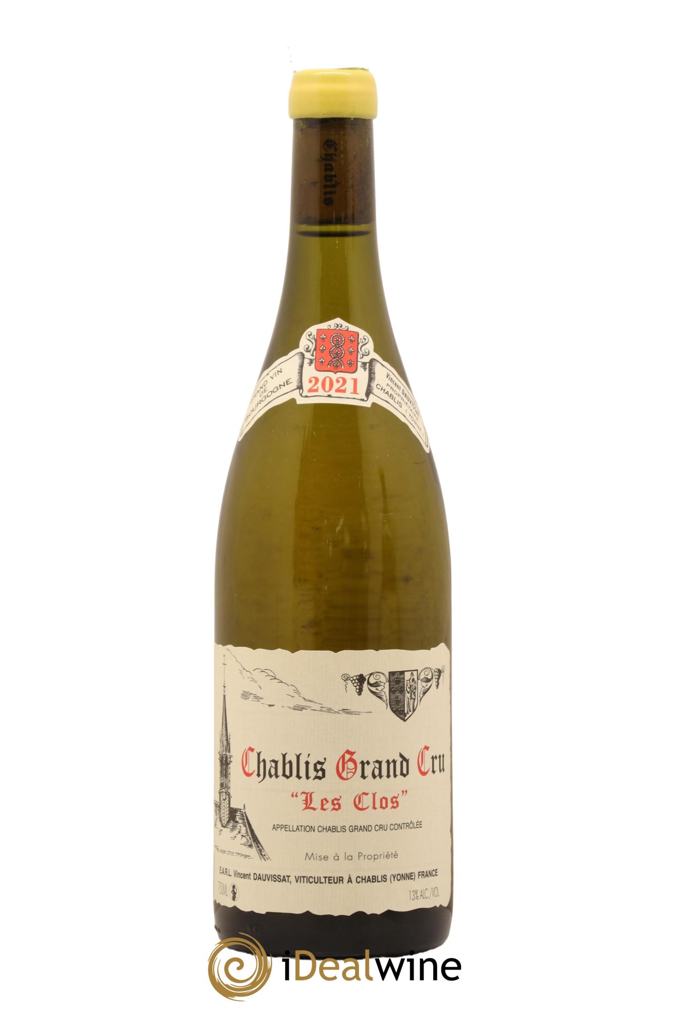 Chablis Grand Cru Les Clos Vincent Dauvissat (Domaine) 2021 - Lot de 1 bouteille - 0