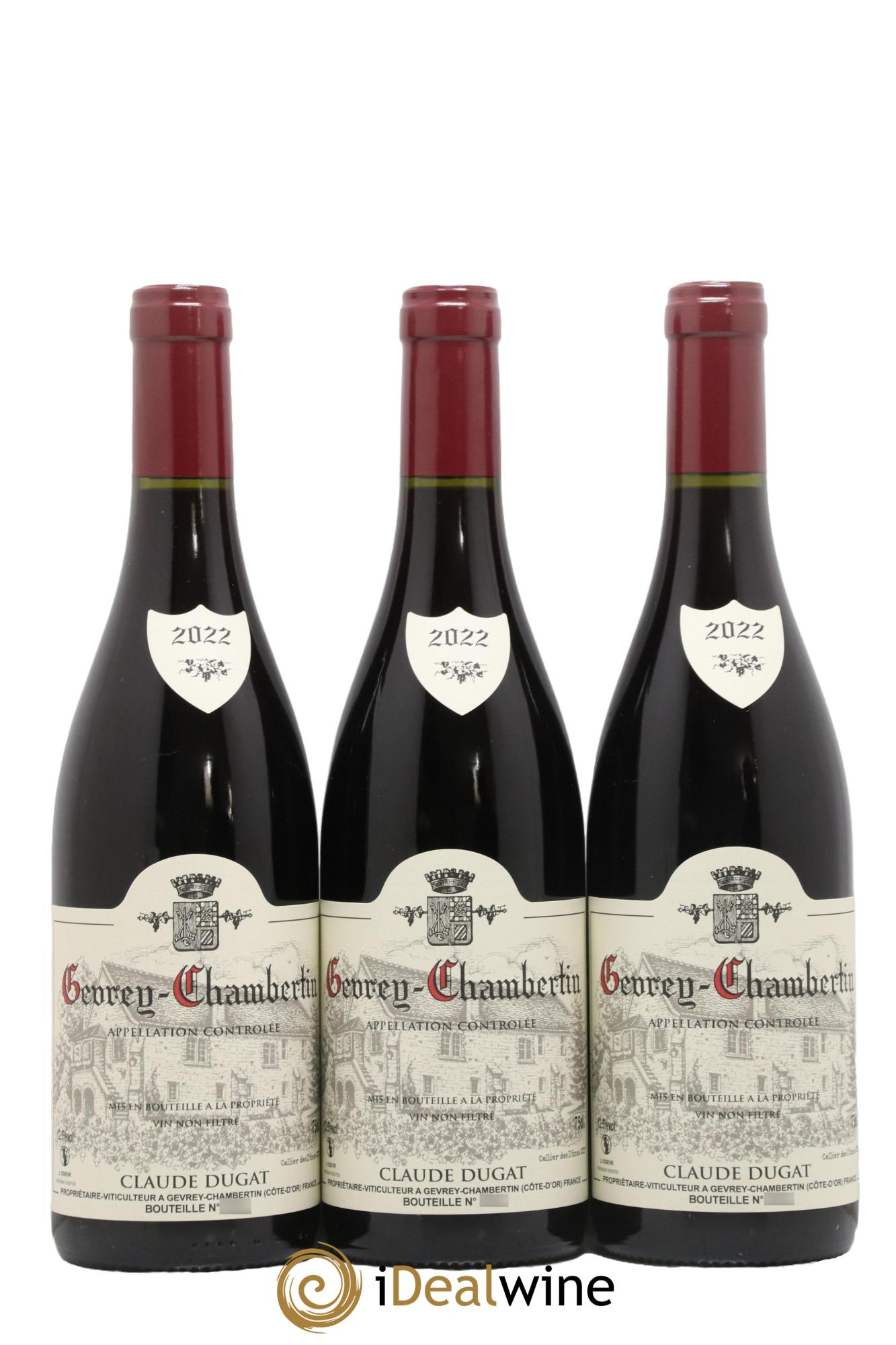 Gevrey-Chambertin Claude Dugat 2022 - Lot de 3 bouteilles - 0