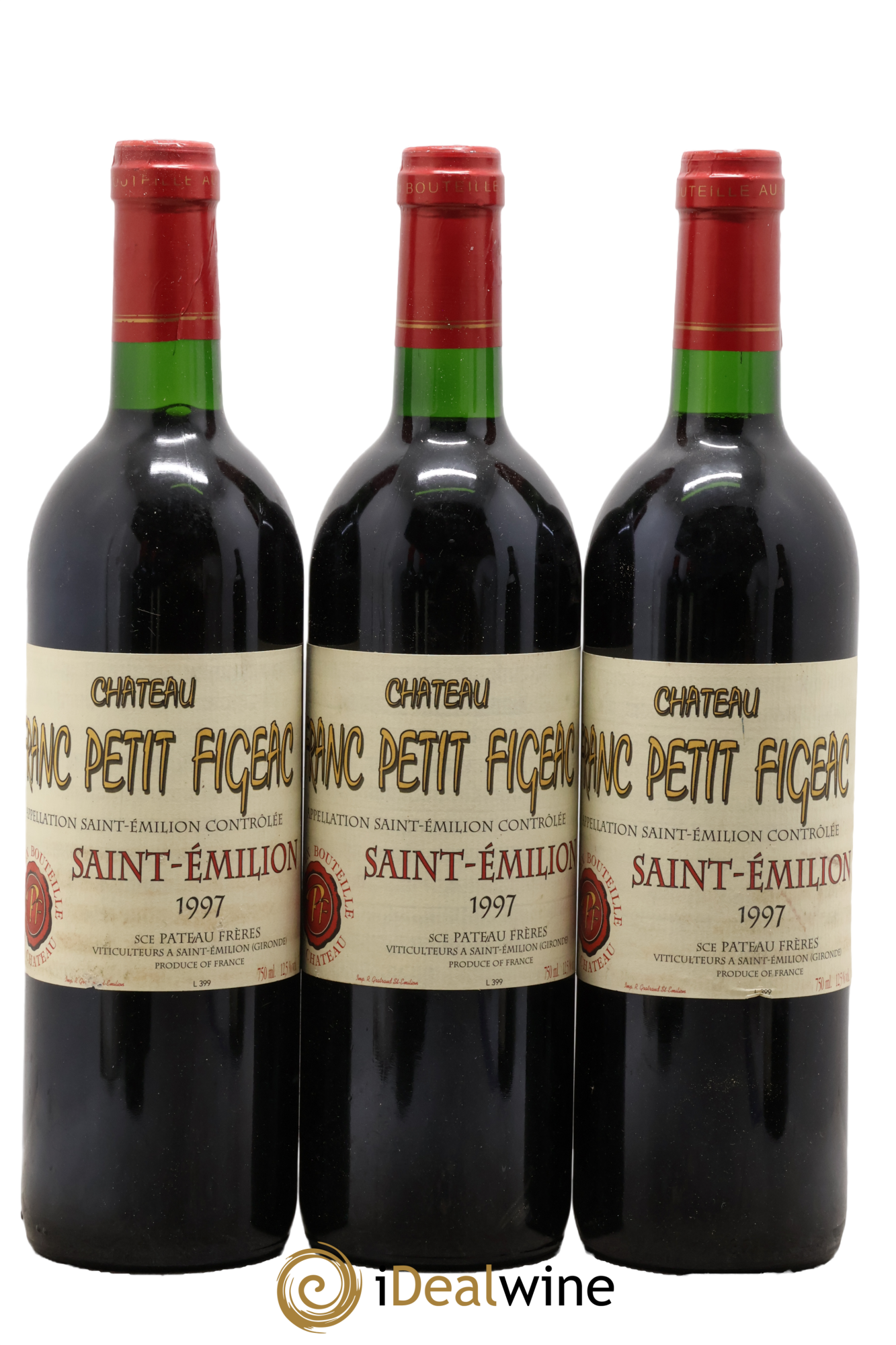 Saint-Émilion Château Franc Petit Figeac 1997 - Posten von 3 Flaschen - 0