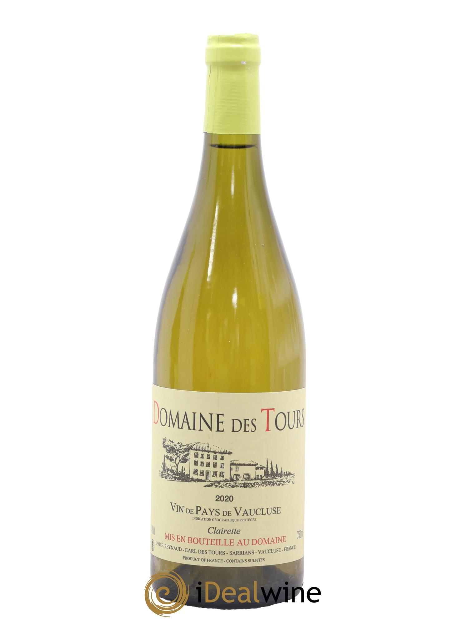 Vaucluse (Vin de Pays de Vaucluse) Domaine des Tours Emmanuel Reynaud 2020 - Lot de 1 bouteille - 0