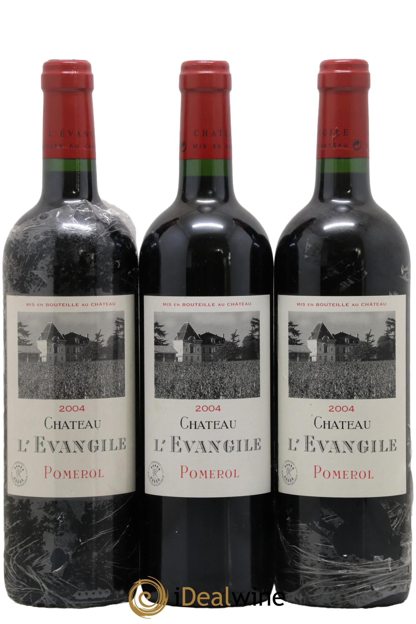 Château l' Évangile 2004 - Lotto di 3 bottiglie - 0
