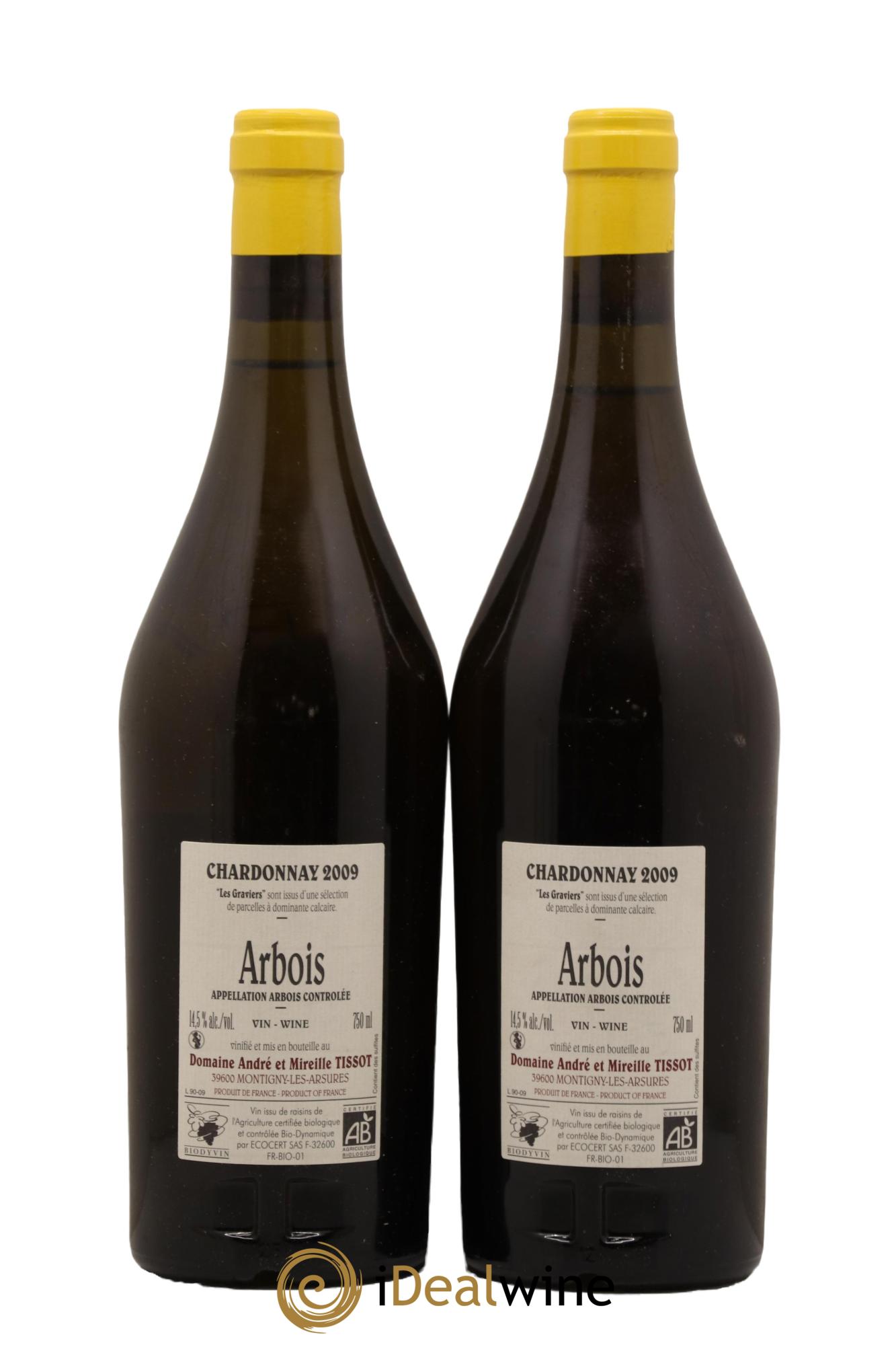 Arbois Chardonnay Les Graviers Bénédicte et Stéphane Tissot 2009 - Lot de 2 bouteilles - 1