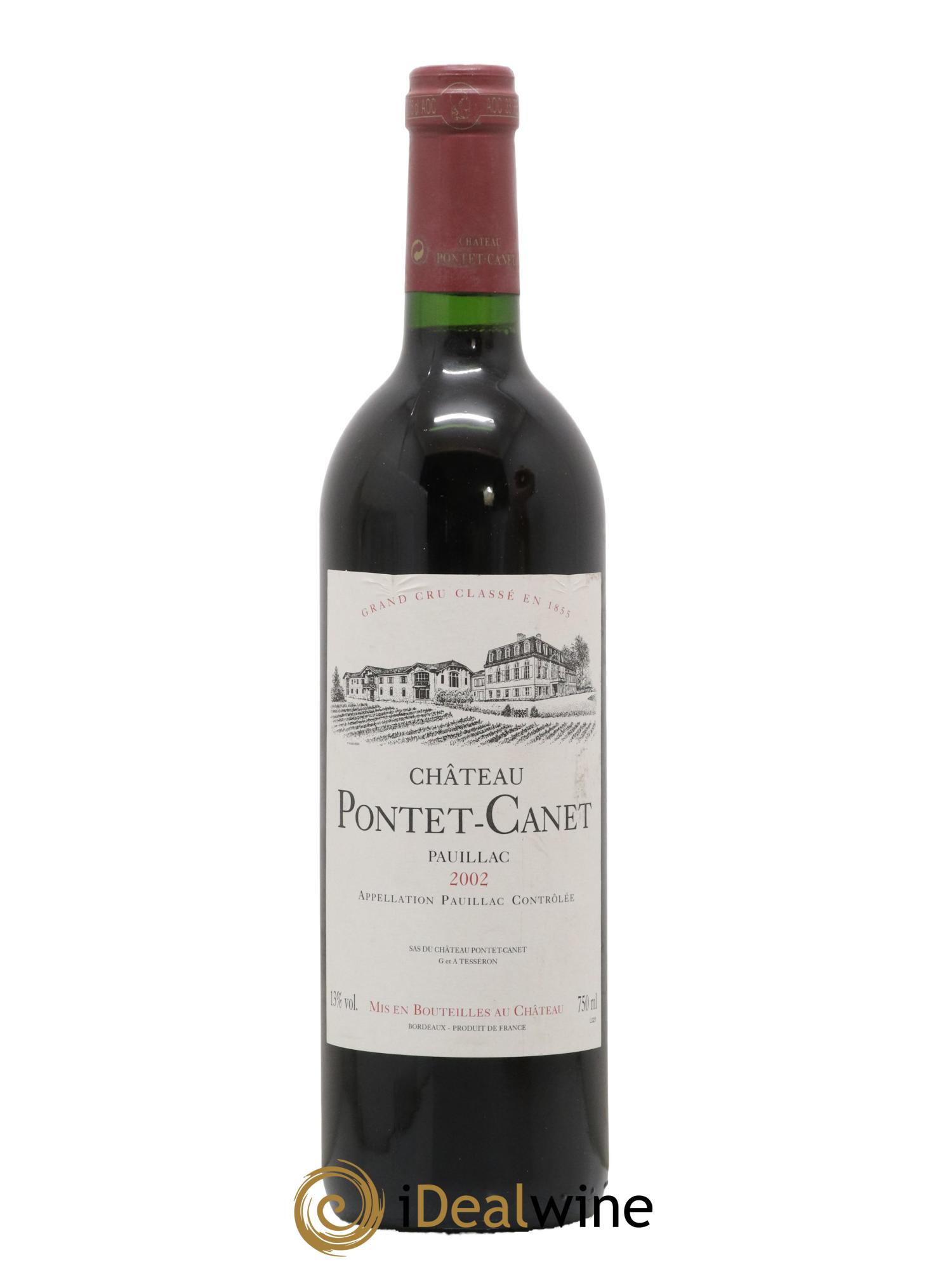 Château Pontet Canet 5ème Grand Cru Classé 2002 - Lot de 1 bouteille - 0