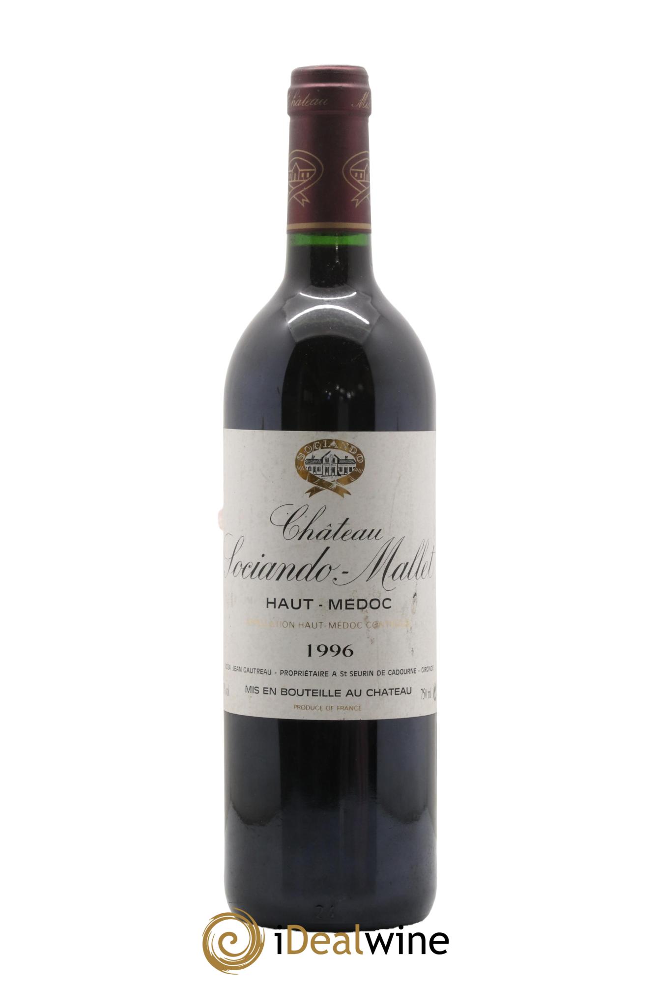 Château Sociando Mallet 1996 - Lotto di 1 bottiglia - 0