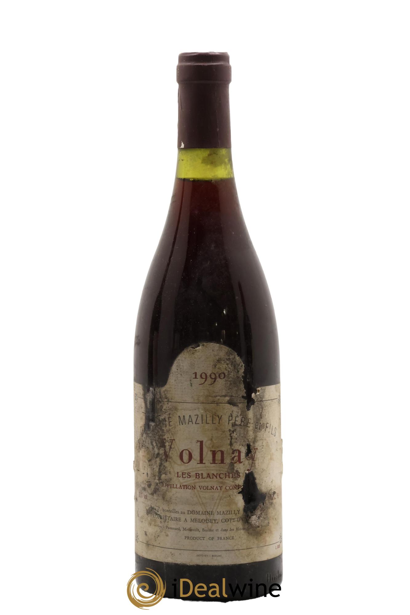 Volnay Les Blanches Domaine Mazilly 1990 - Lotto di 1 bottiglia - 0
