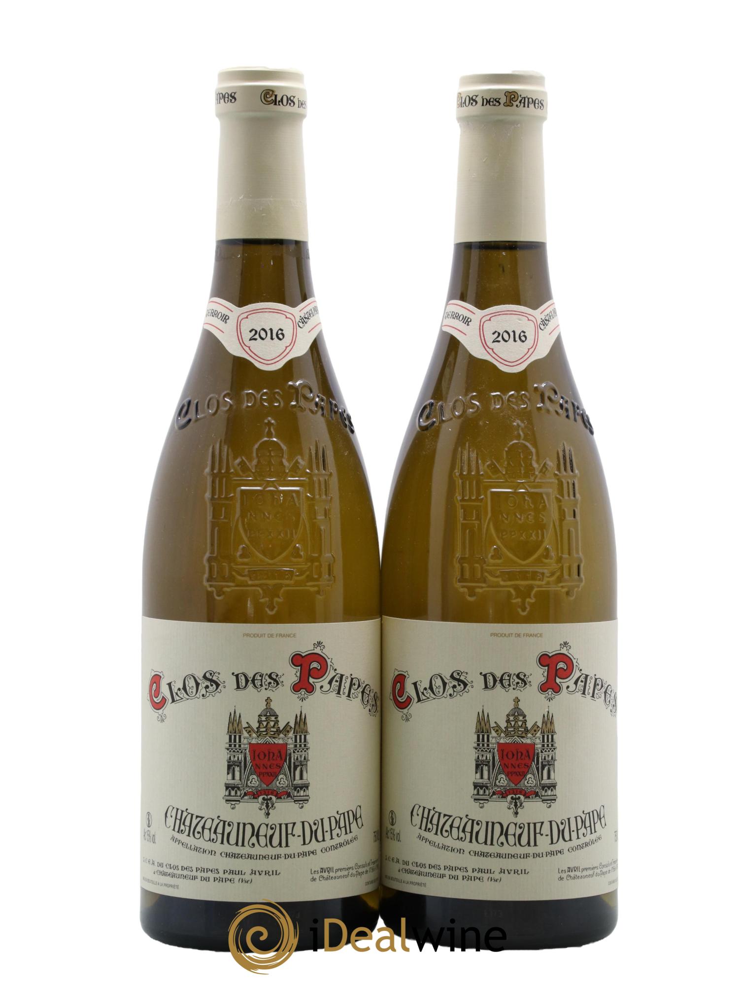 Châteauneuf-du-Pape Clos des Papes - Paul Avril 2016 - Lot de 2 bouteilles - 0
