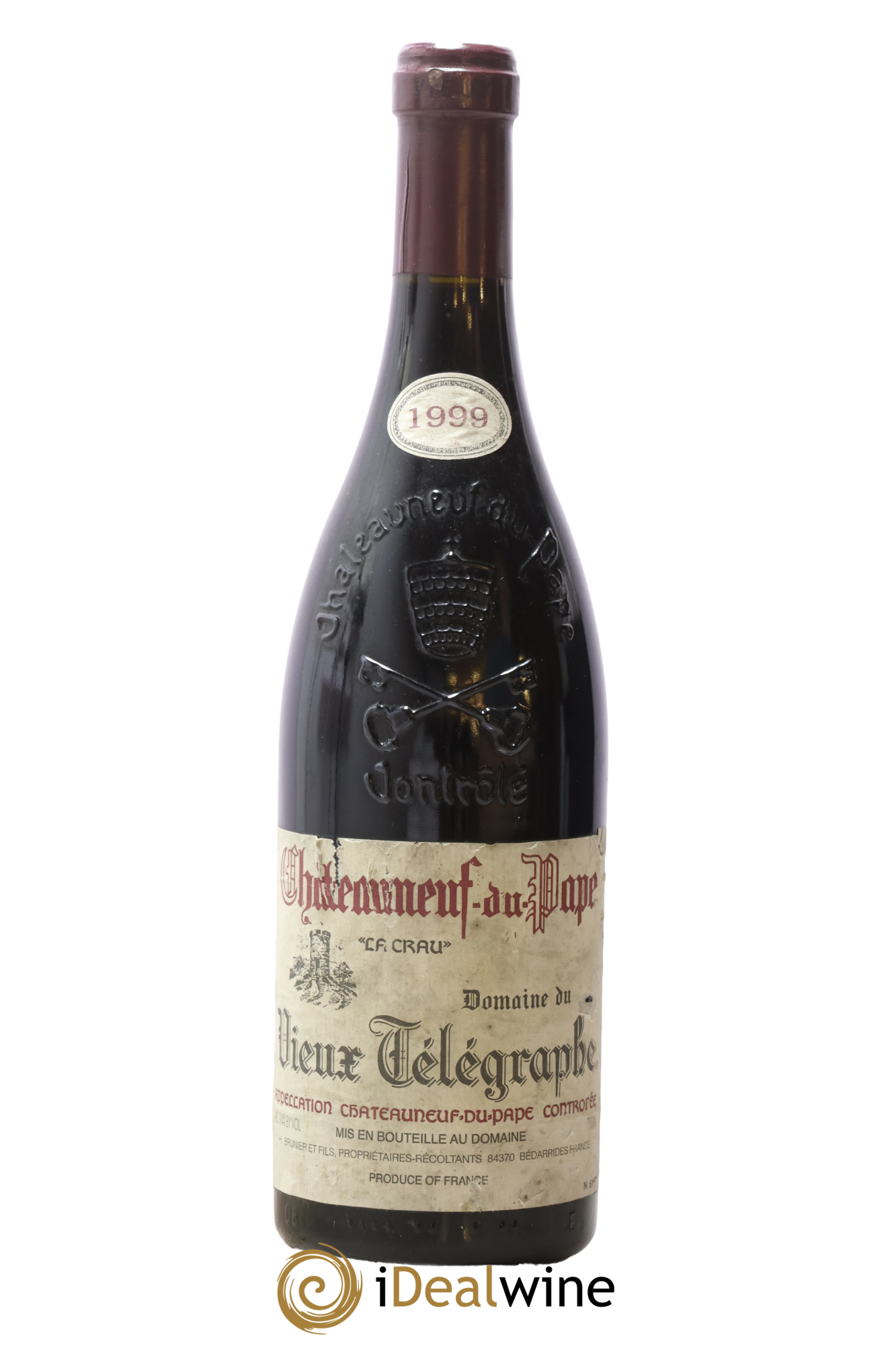 Châteauneuf-du-Pape Vieux Télégraphe (Domaine du) Vignobles Brunier 1999 - Lot de 1 bouteille - 0