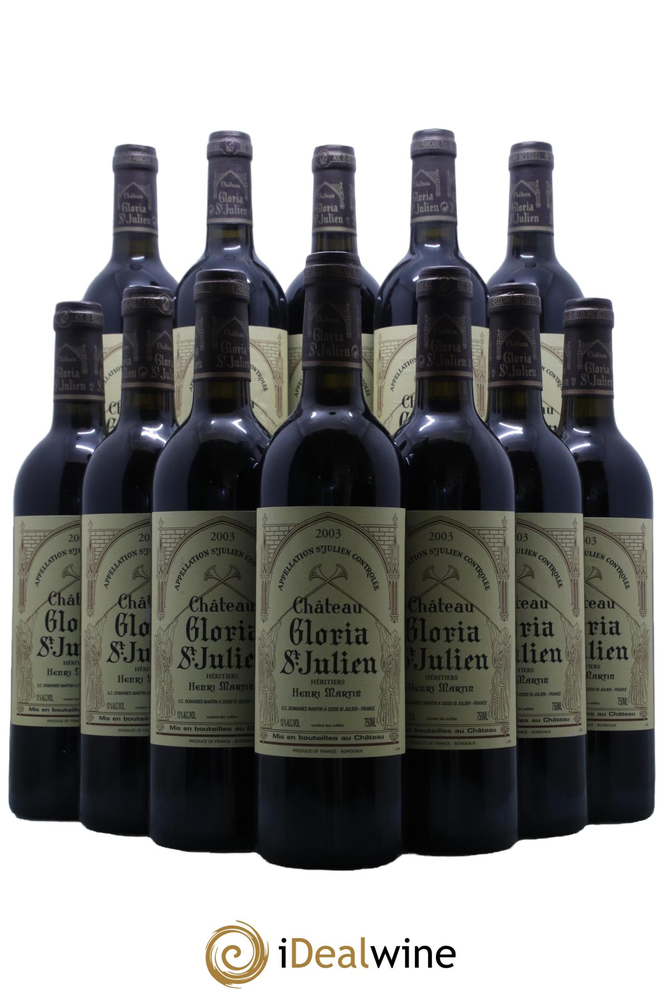 Château Gloria 2003 - Lot de 12 bouteilles - 0