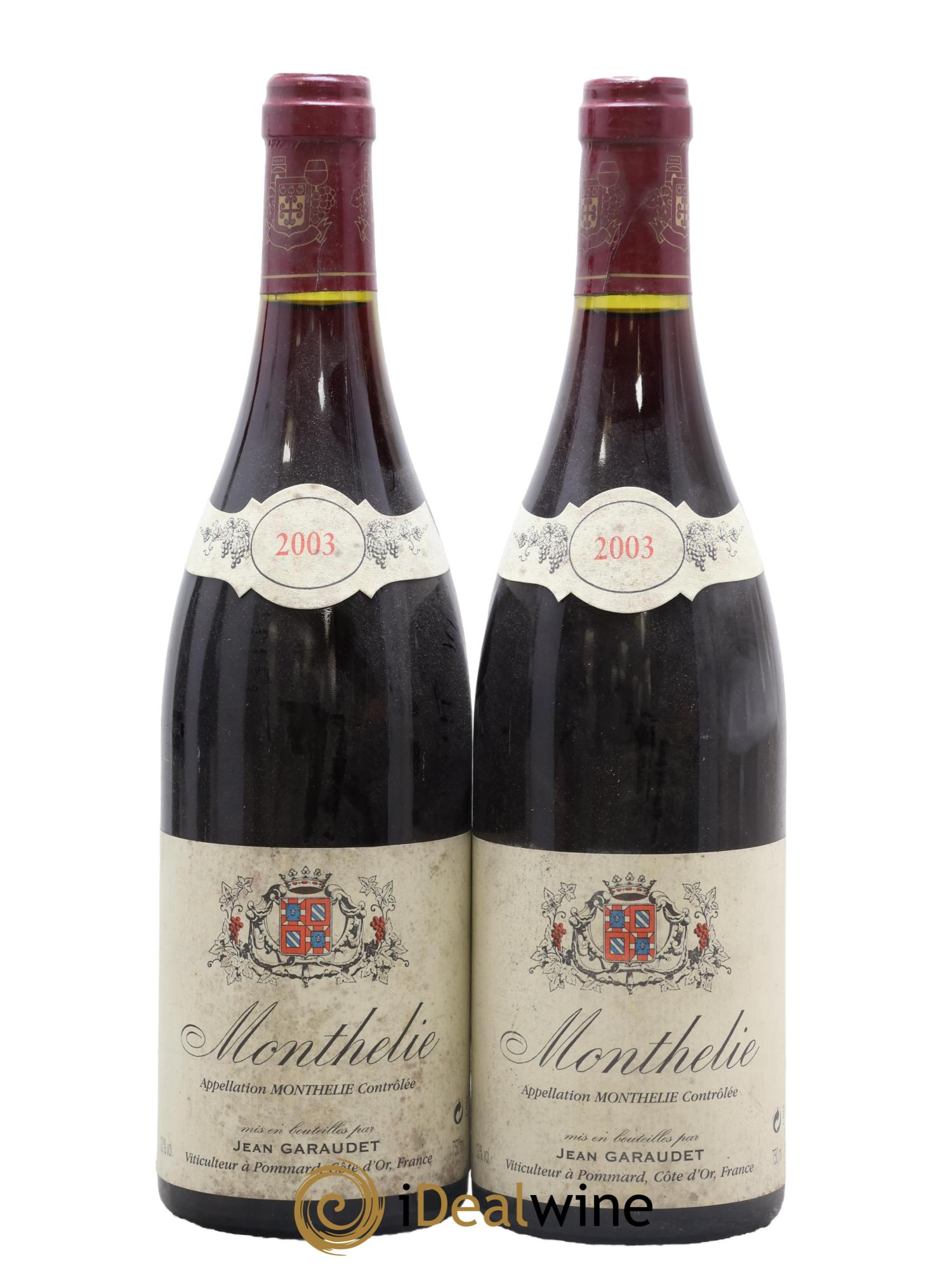 Monthélie Domaine Jean Garaudet 2003 - Lot de 2 bouteilles - 0