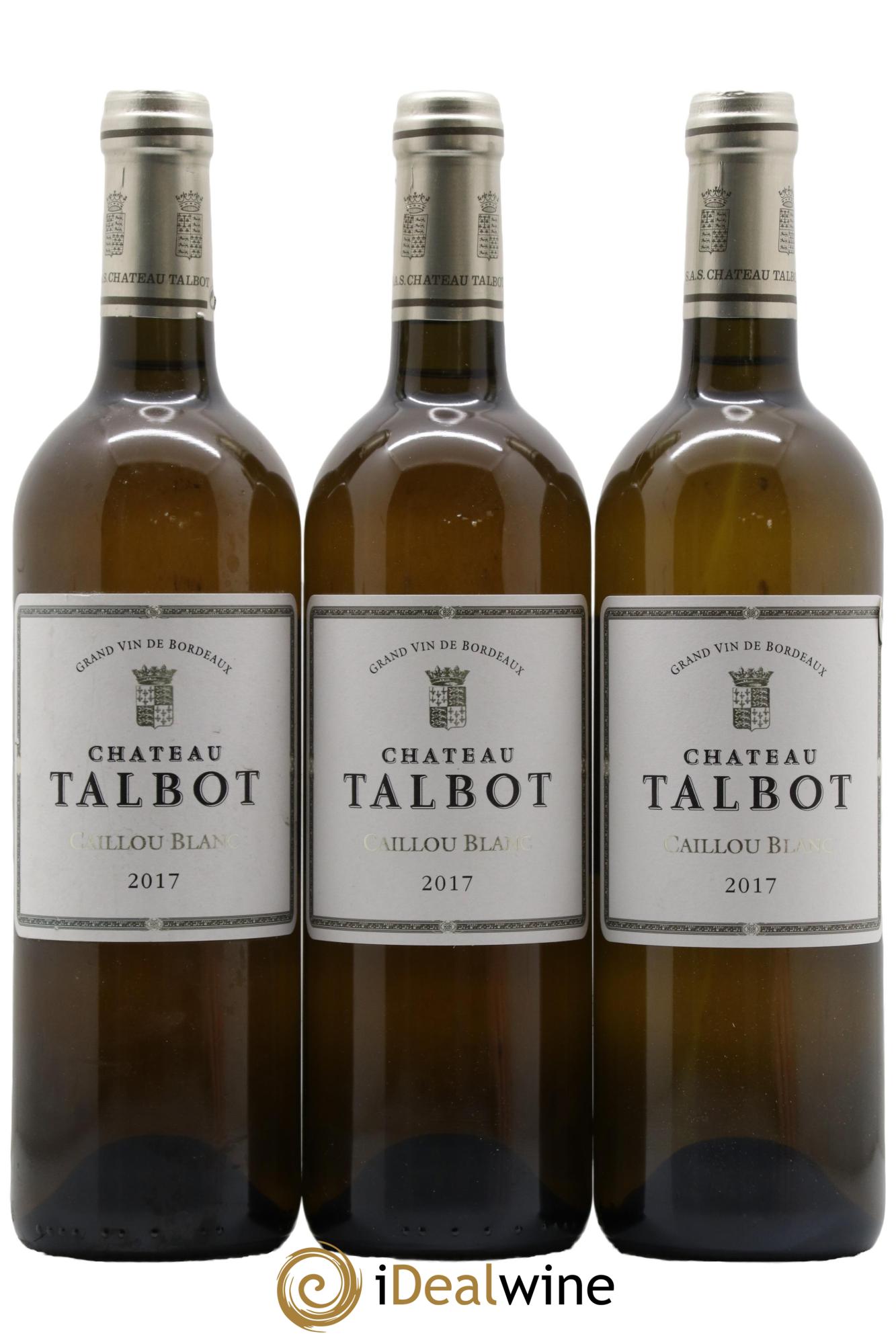 Château Talbot Caillou Blanc 2017 - Lot de 3 bouteilles - 0
