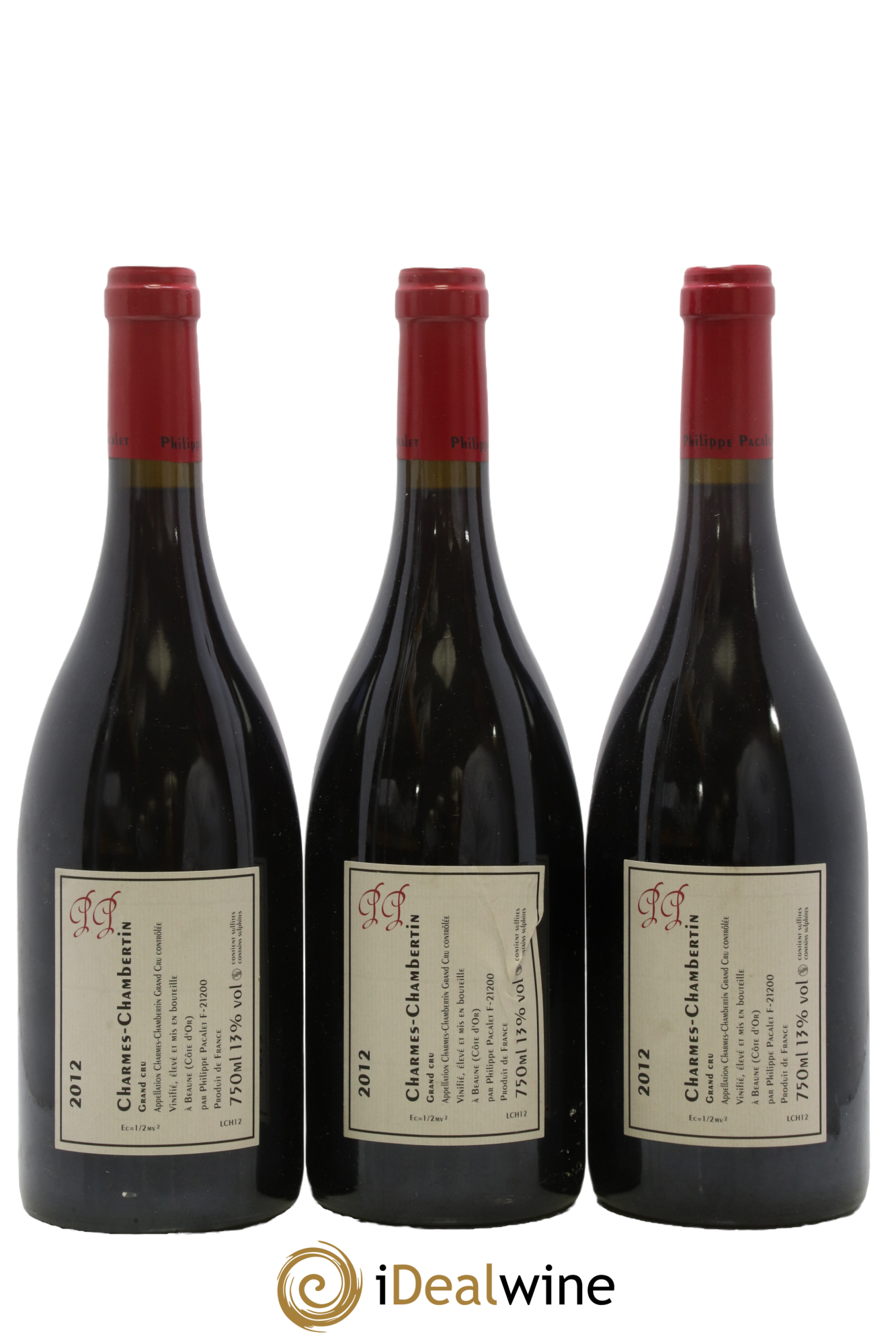 Charmes-Chambertin Grand Cru Philippe Pacalet 2012 - Lot of 3 bottles - 1
