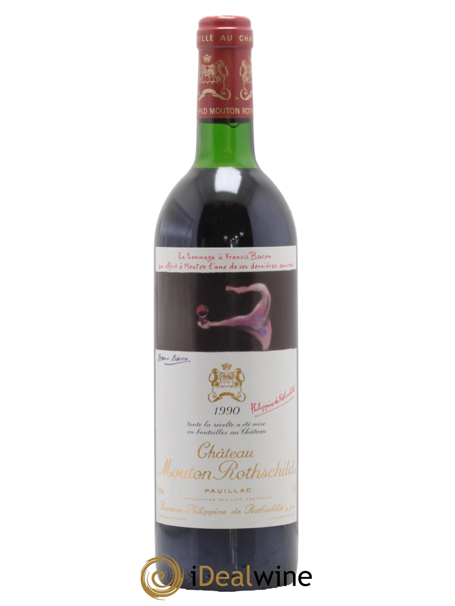 Château Mouton Rothschild 1er Grand Cru Classé 1990 - Lot de 1 bouteille - 0