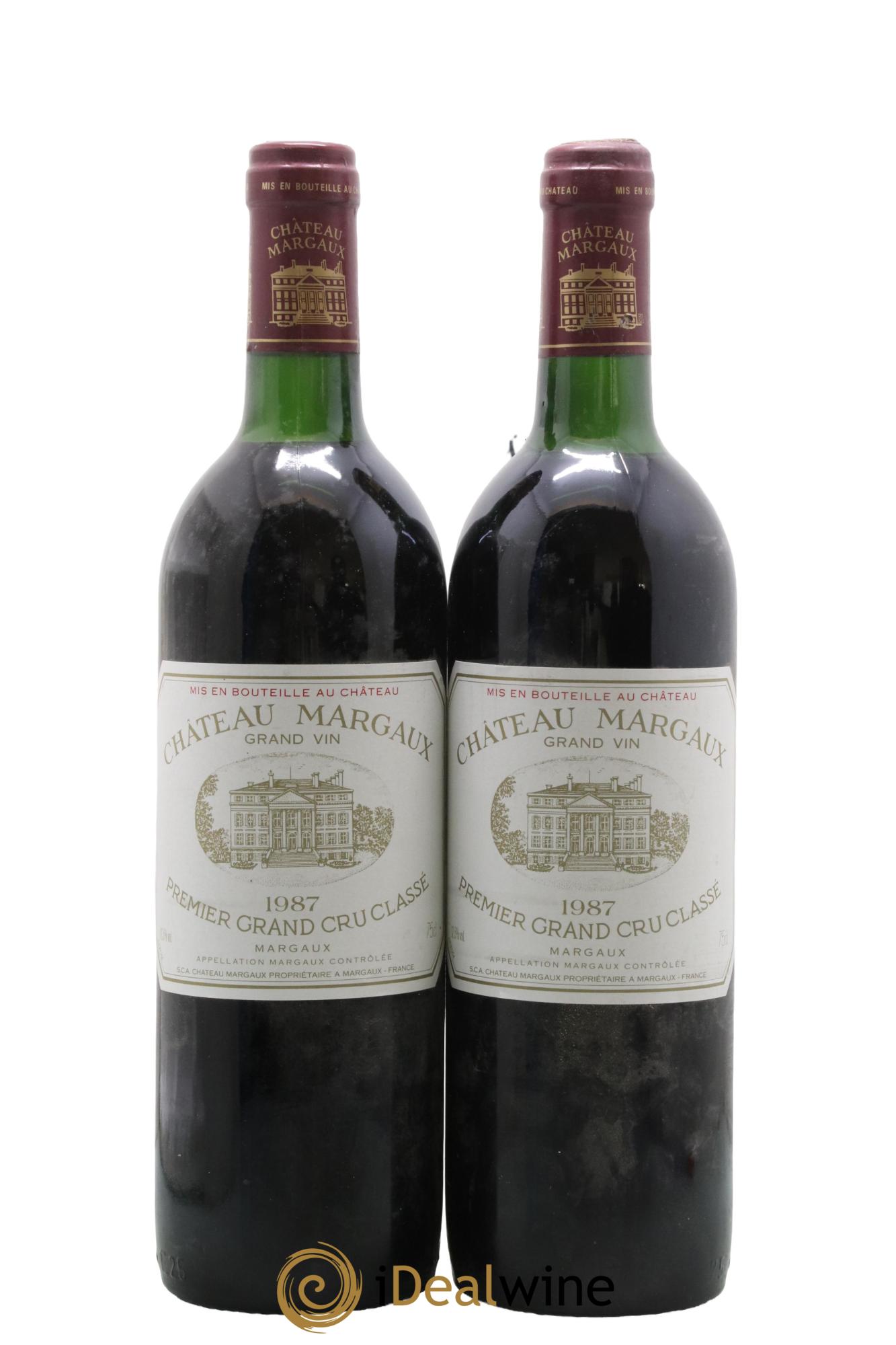 Château Margaux 1er Grand Cru Classé 1987 - Lot de 2 bouteilles - 0