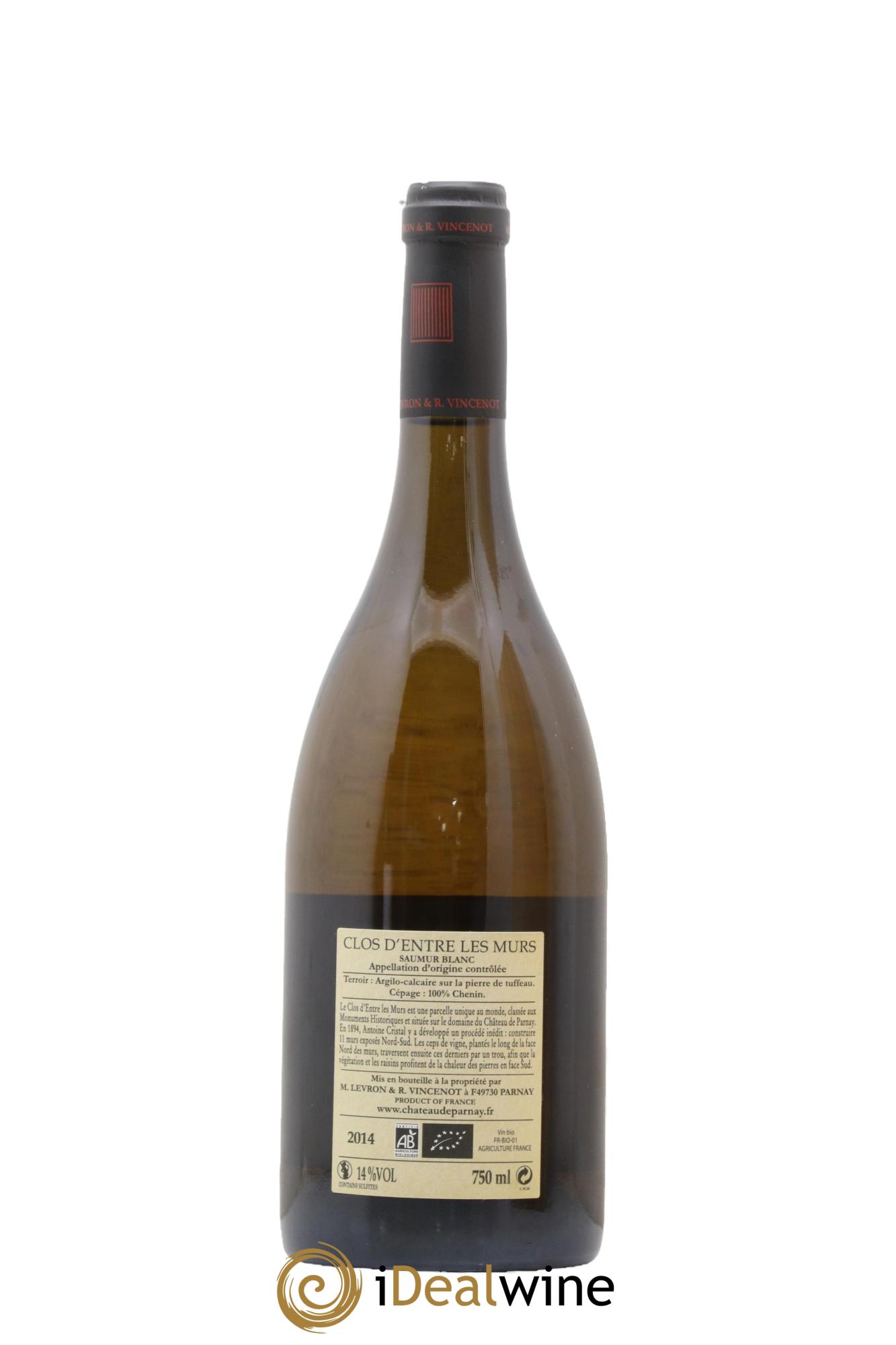 Saumur Clos d'Entre les Murs Château de Parnay  2014 - Lot de 1 bouteille - 2