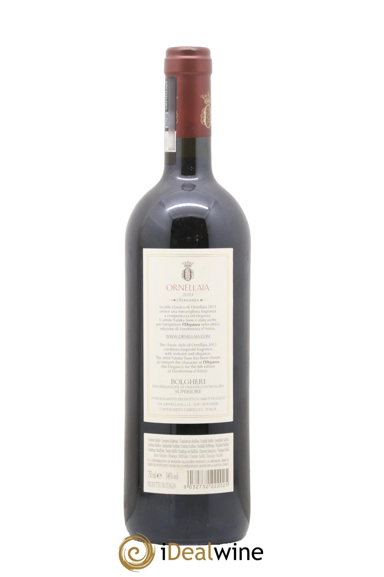 Toscana IGT Tenuta Dell'Ornellaia L'Eleganza Frescobaldi 2013 - Lot of 1 bottle - 1