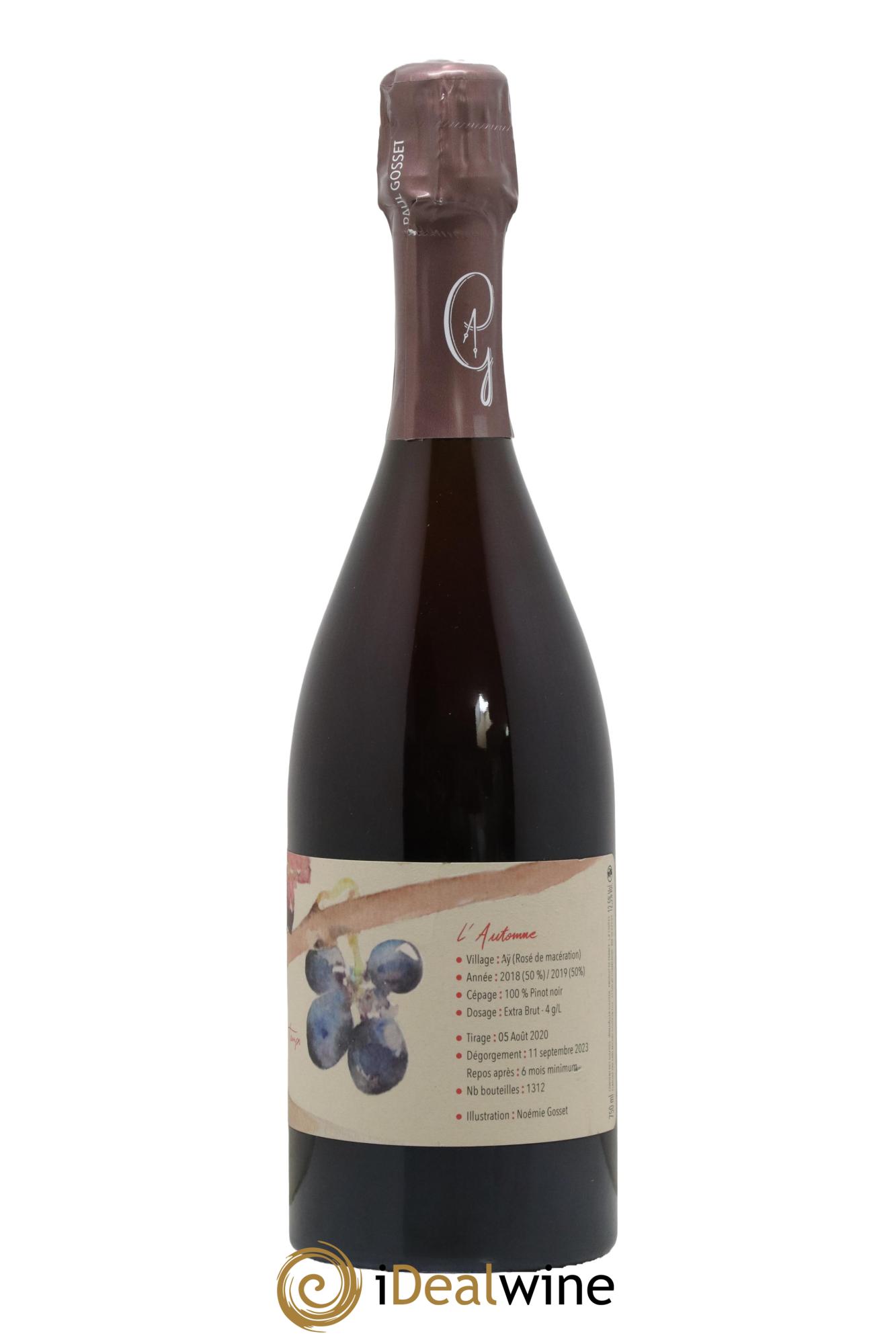 Au Fil des Temps l'Automne Paul Gosset - Lot de 1 bouteille - 1