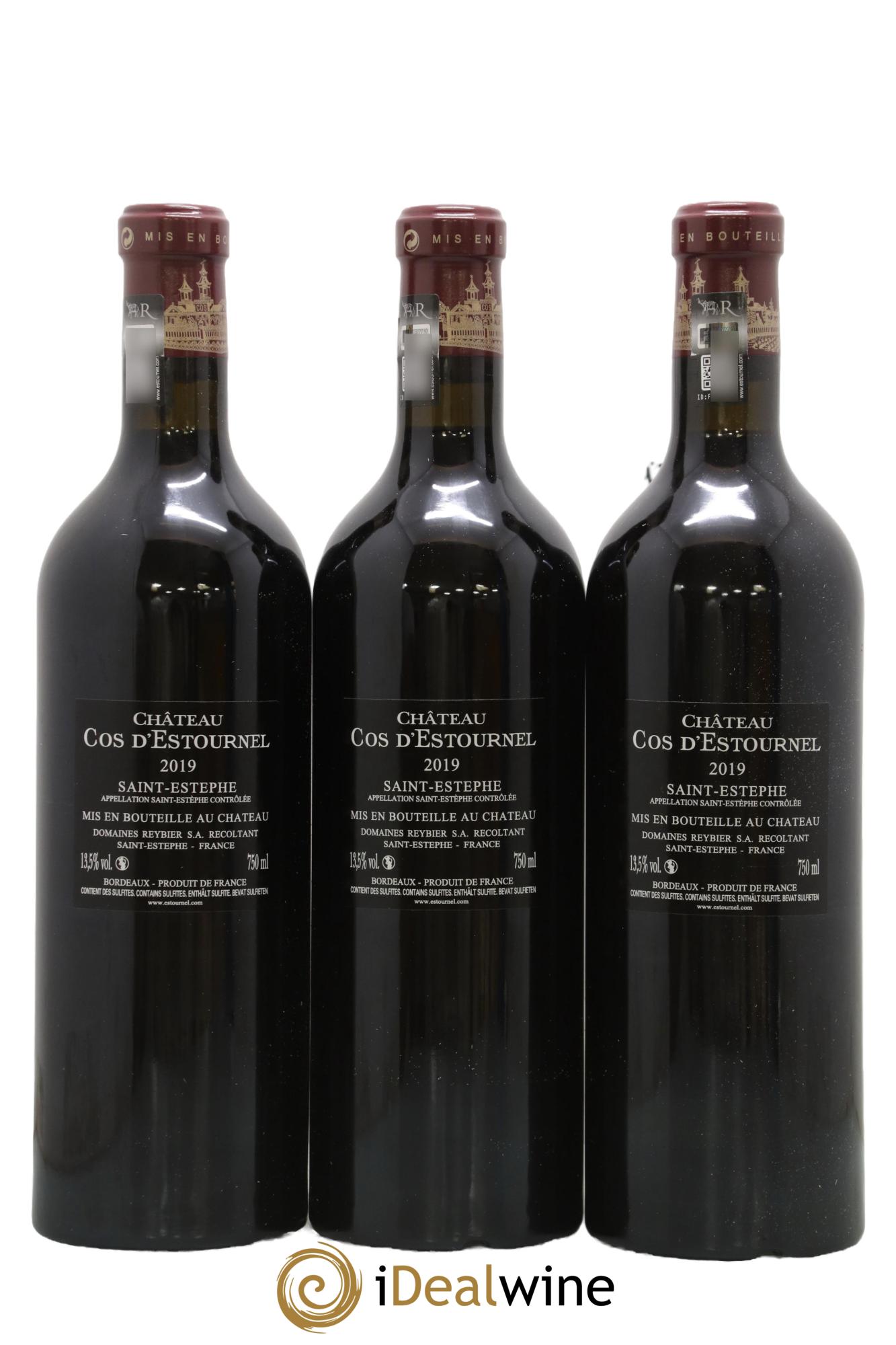 Cos d'Estournel 2ème Grand Cru Classé 2019 - Posten von 3 Flaschen - 1