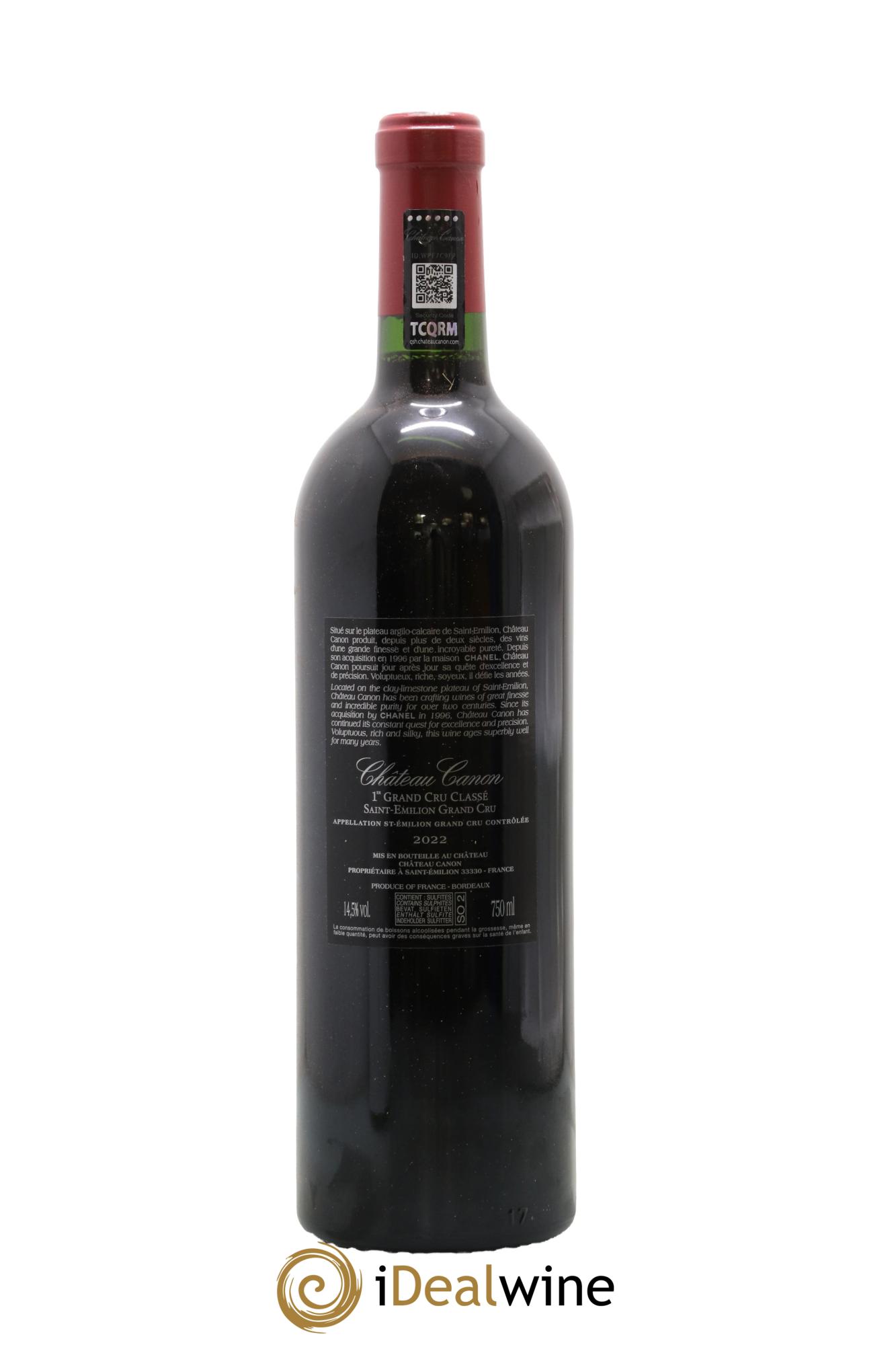 Château Canon 1er Grand Cru Classé B 2022 - Lotto di 1 bottiglia - 1