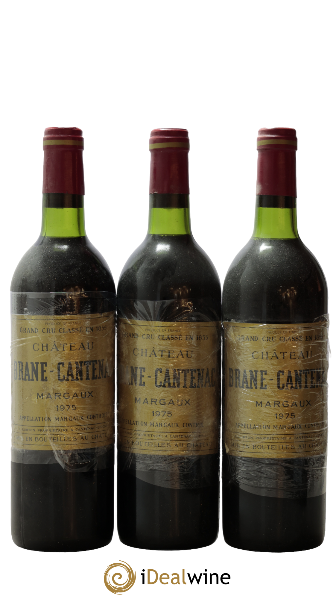 Château Brane Cantenac 2ème Grand Cru Classé 1975 - Lot of 3 bottles - 0