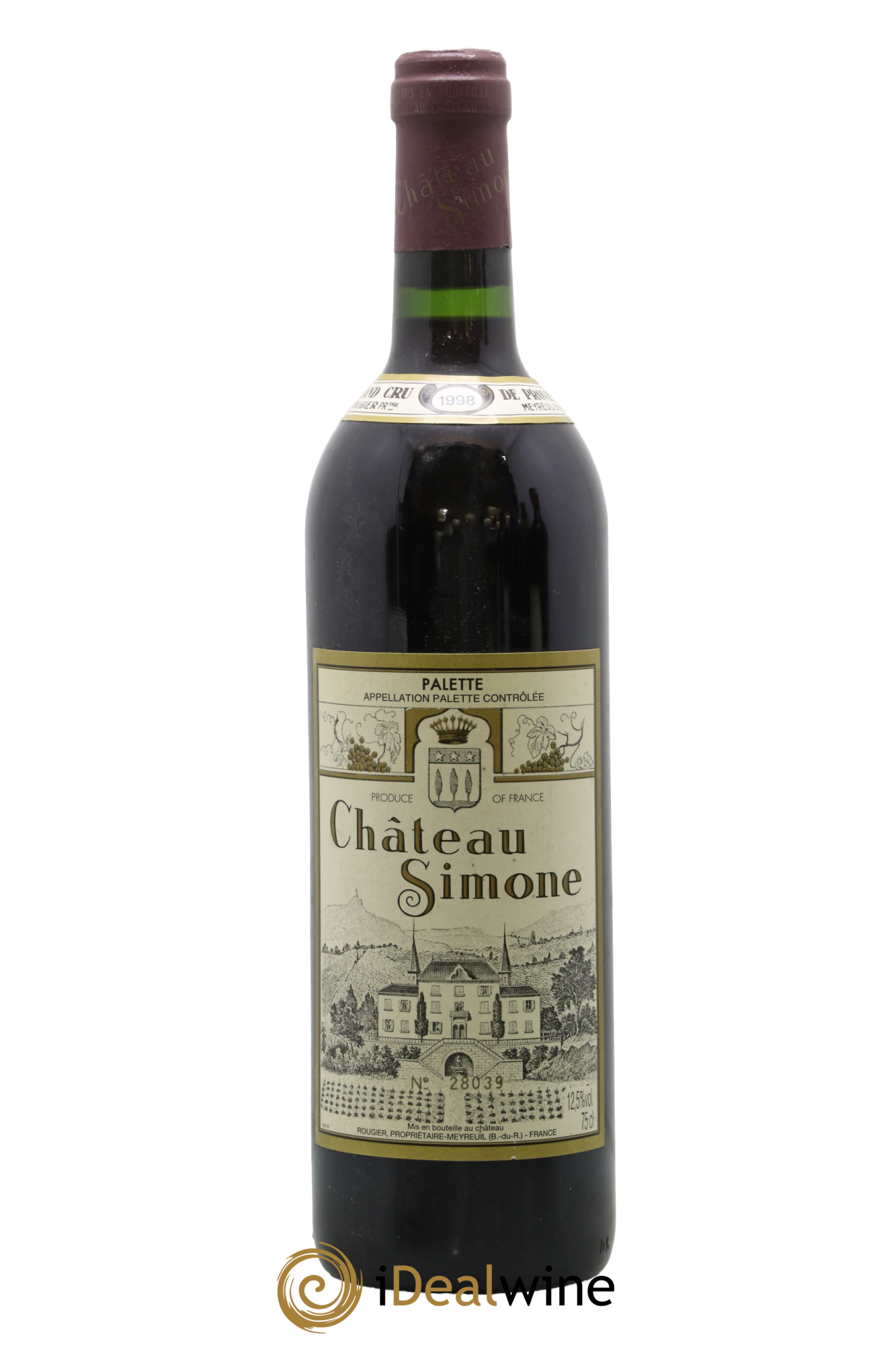 Palette Château Simone Famille Rougier 1998 - Lot de 1 bouteille - 0