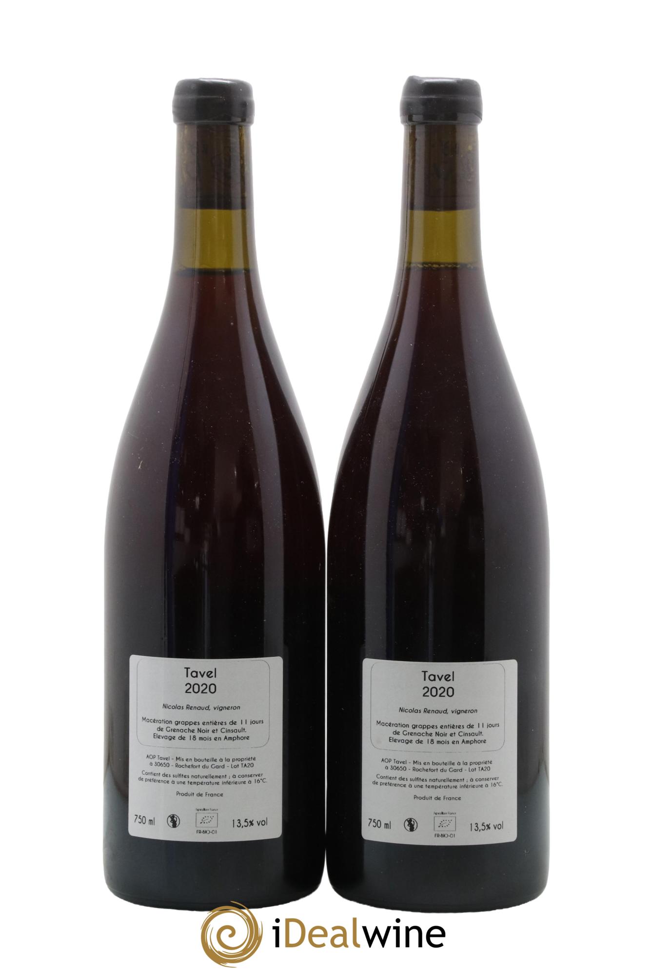 Tavel Amphore Clos des Grillons 2020 - Lot de 2 bouteilles - 1