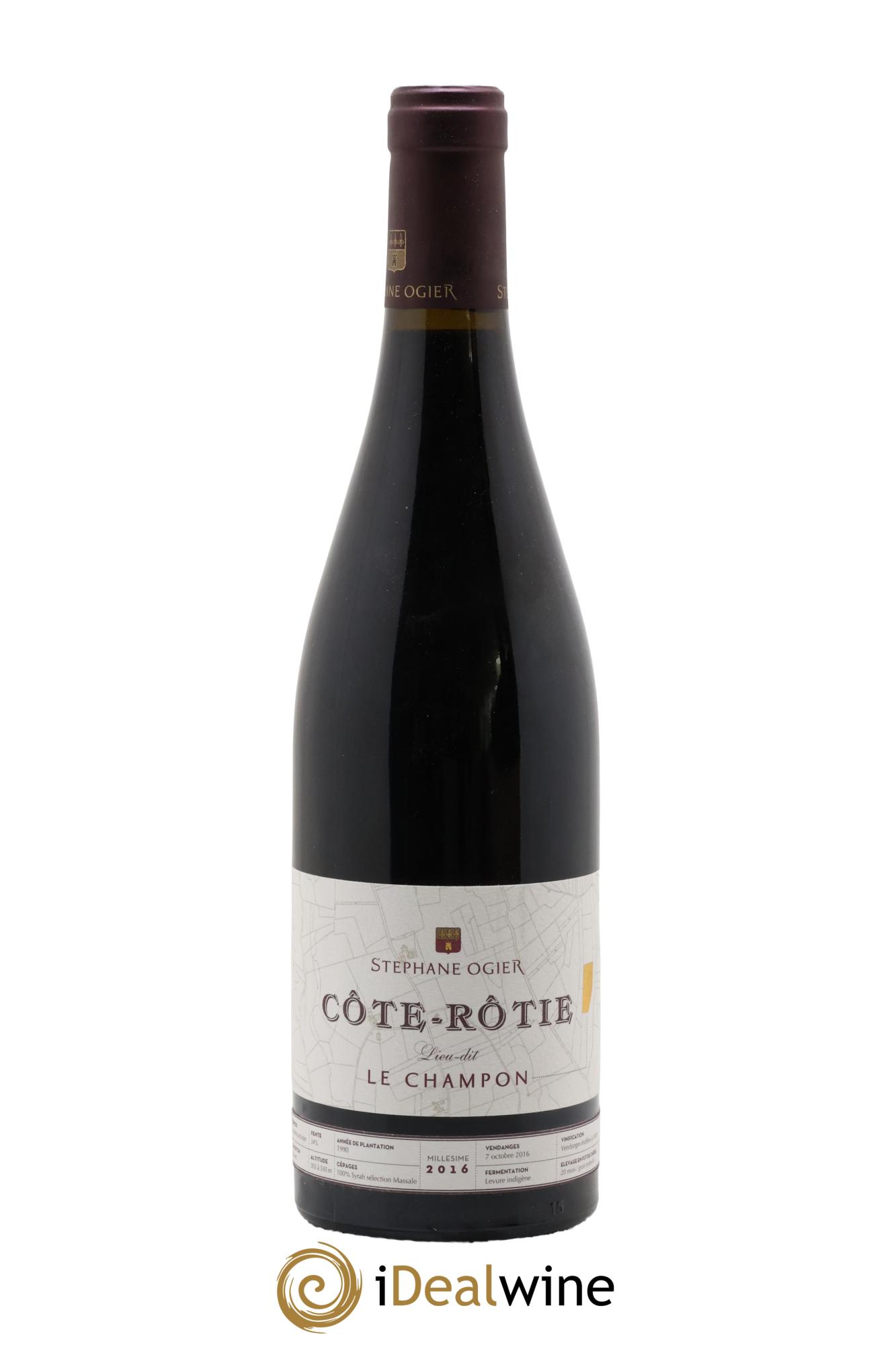 Côte-Rôtie Le Champon Stéphane Ogier 2016 - Lot de 1 bouteille - 0