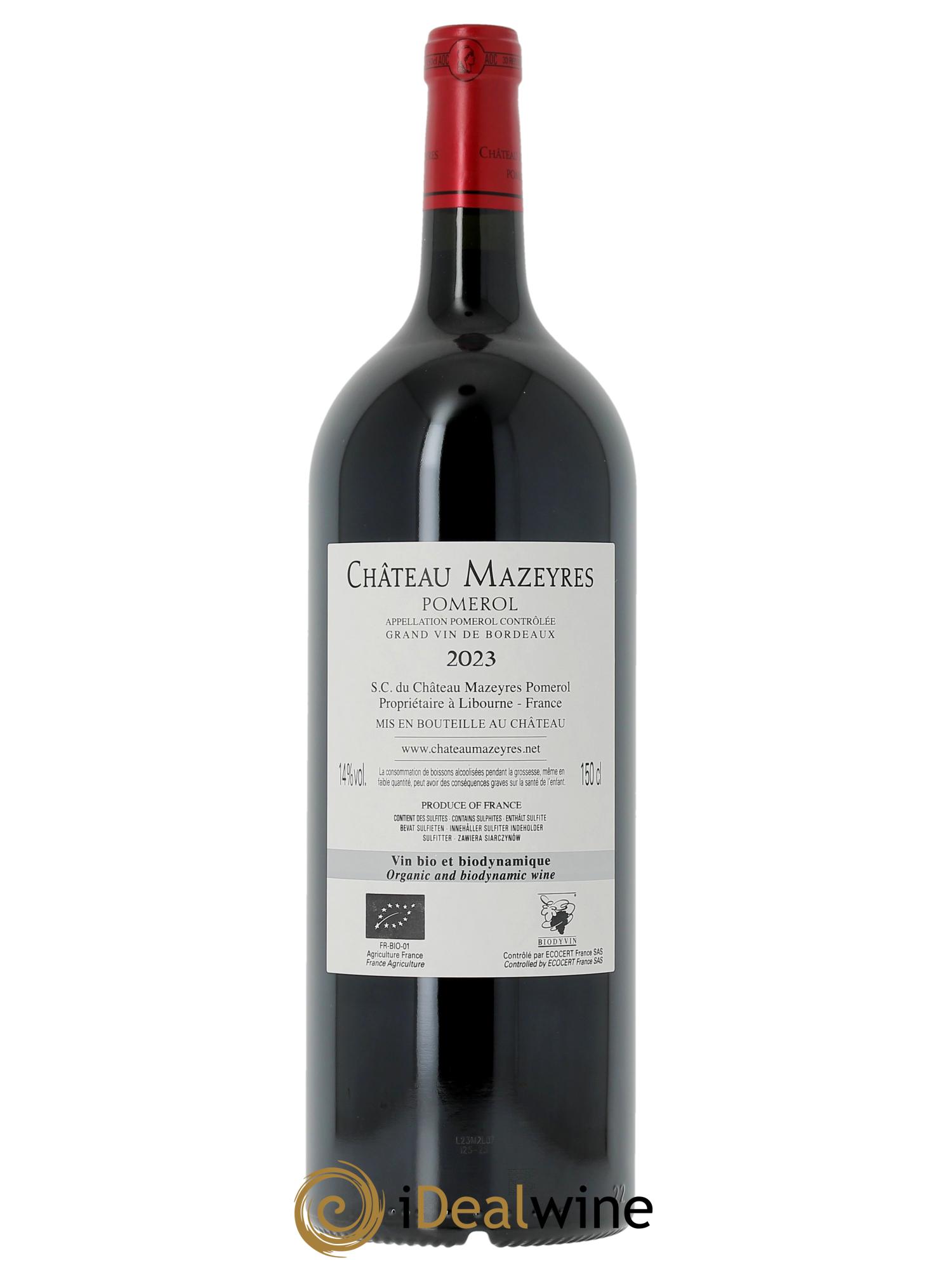 Château Mazeyres (CBO à partir de 6 mgs) 2023 - Lot de 1 magnum - 1