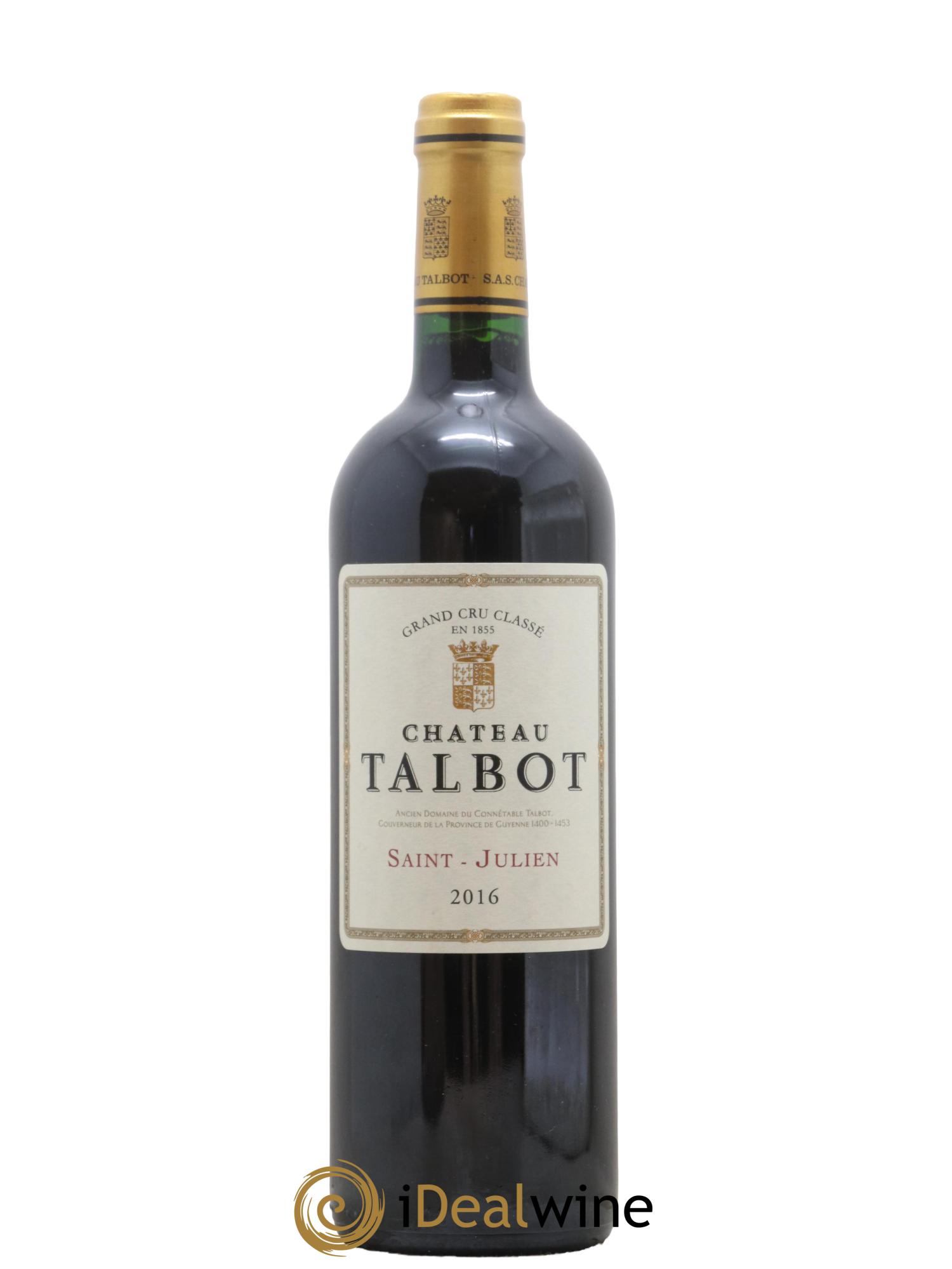 Château Talbot 4ème Grand Cru Classé 2016 - Lot de 1 bouteille - 0