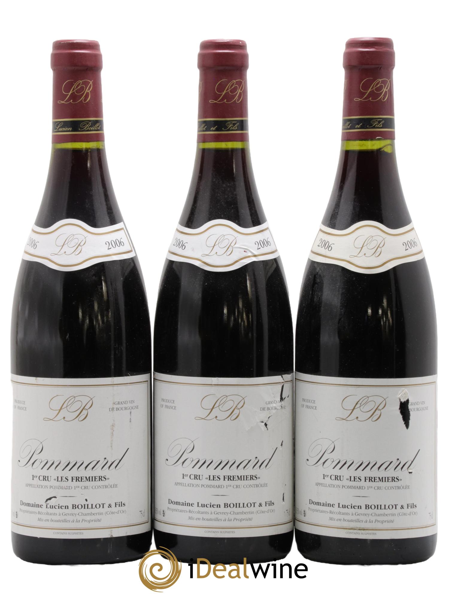 Pommard 1er Cru Les Frémiers Lucien Boillot & Fils (Domaine) 2006 - Lot de 3 bouteilles - 0