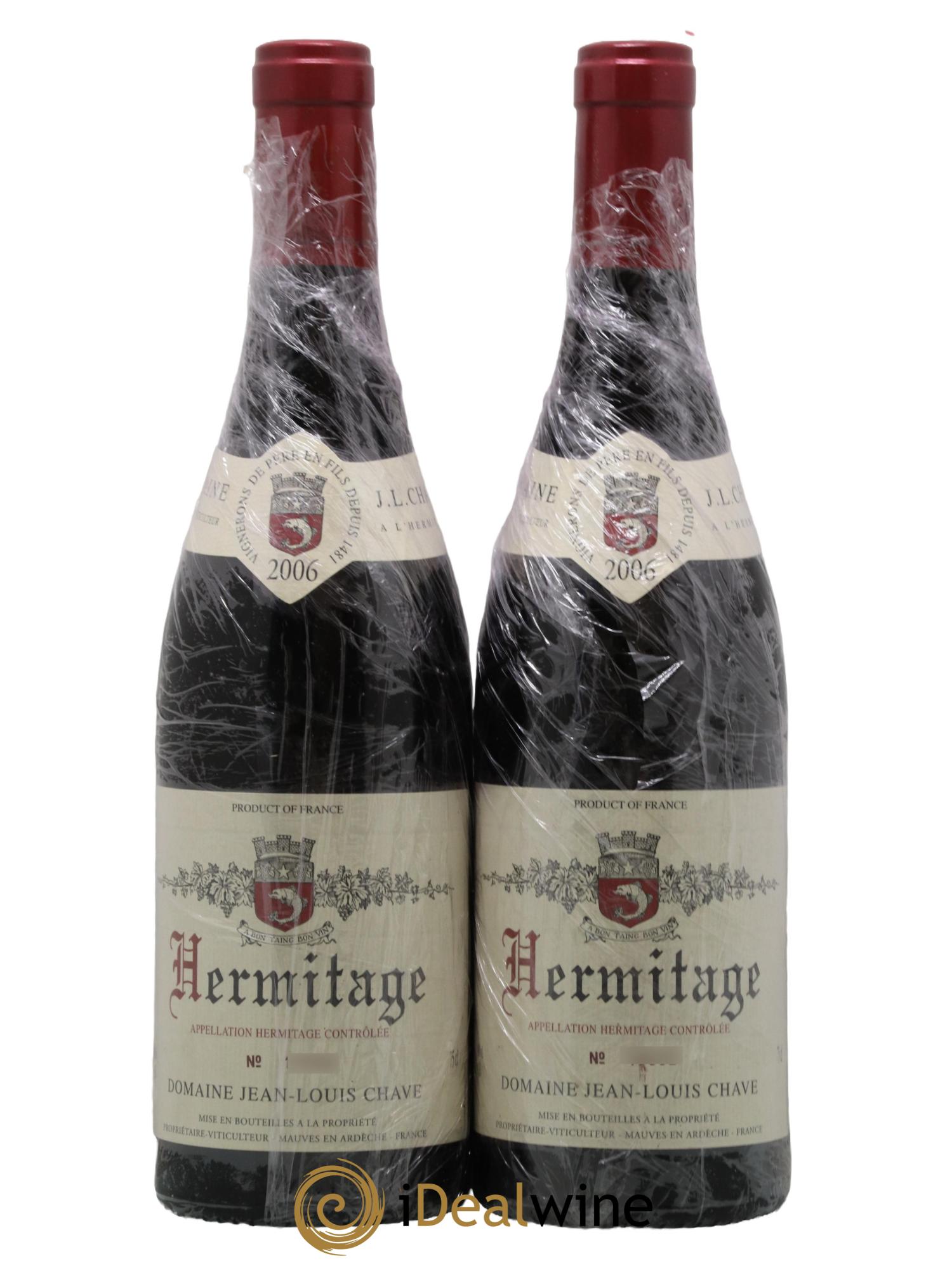 Hermitage Jean-Louis Chave 2006 - Lot de 2 bouteilles - 0