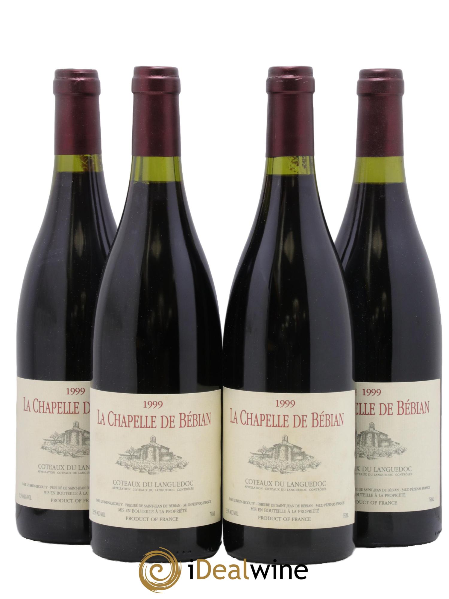 Languedoc La Chapelle De Bébian 1999 - Lot of 4 bottles - 0