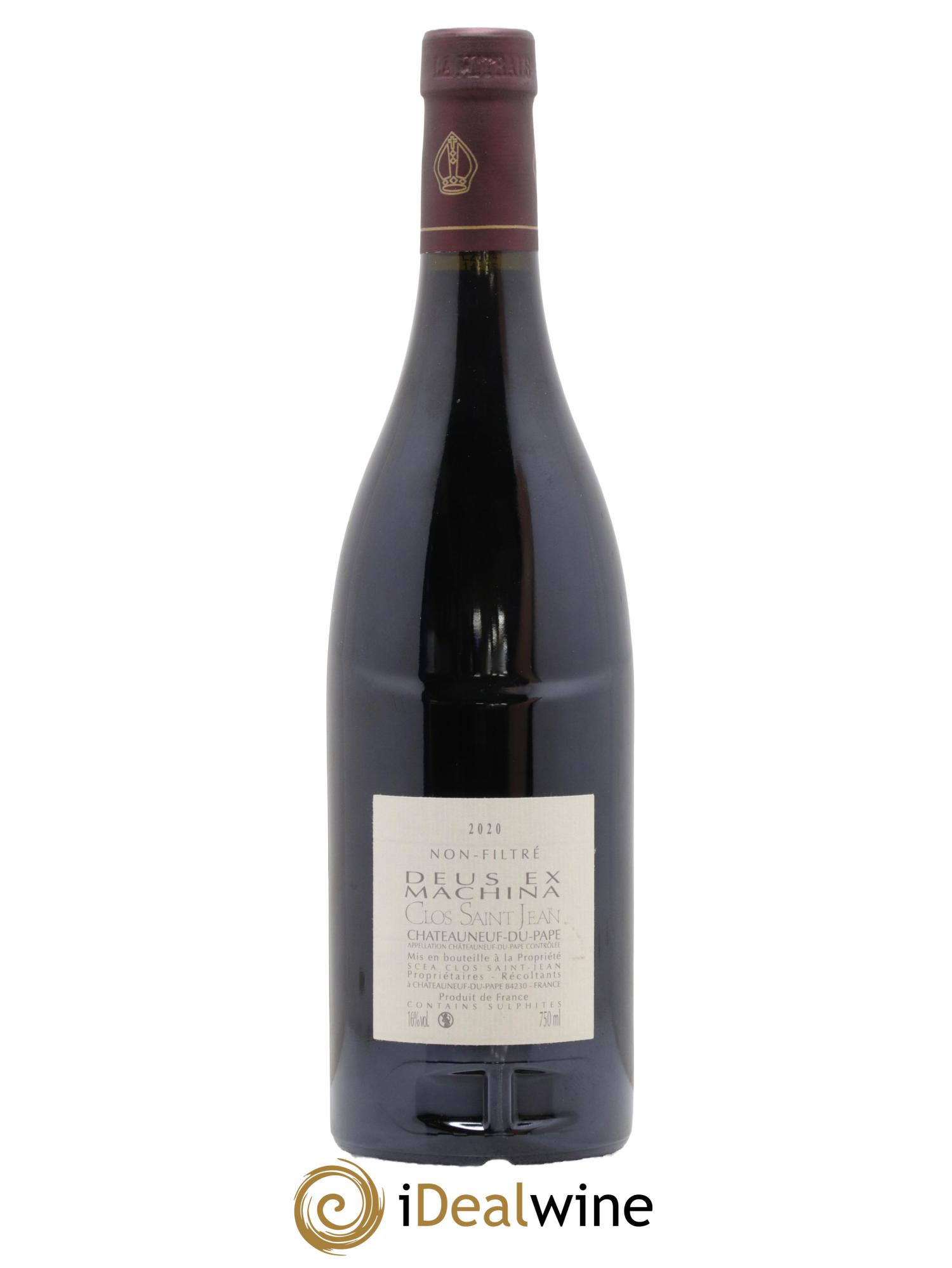 Châteauneuf-du-Pape Clos Saint-Jean Deus Ex Machina Pascal et Vincent Maurel 2020 - Lot de 1 bouteille - 1