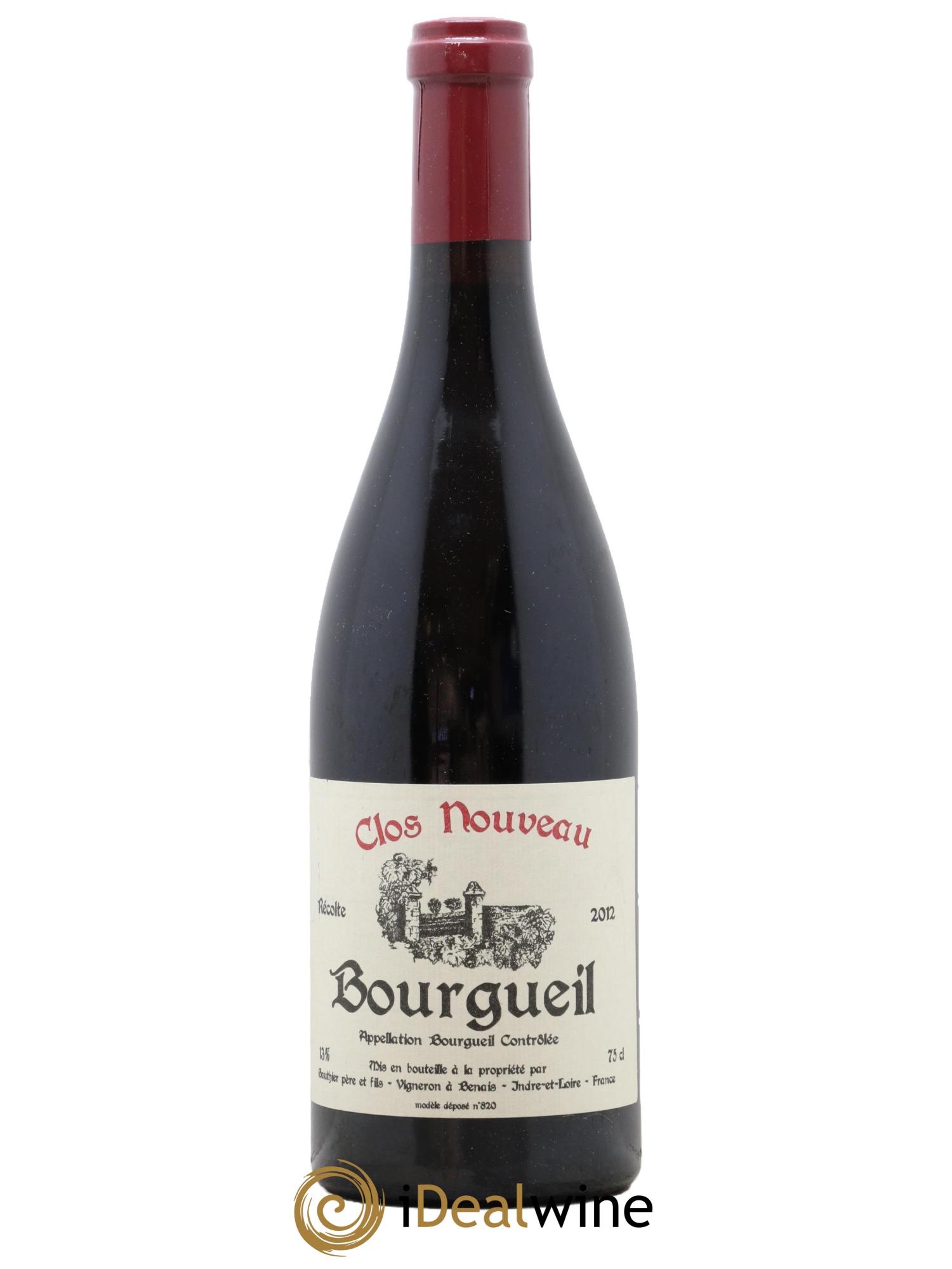 Bourgueil Clos Nouveau Domaine du Bel Air 2012 - Lot de 1 bouteille - 0