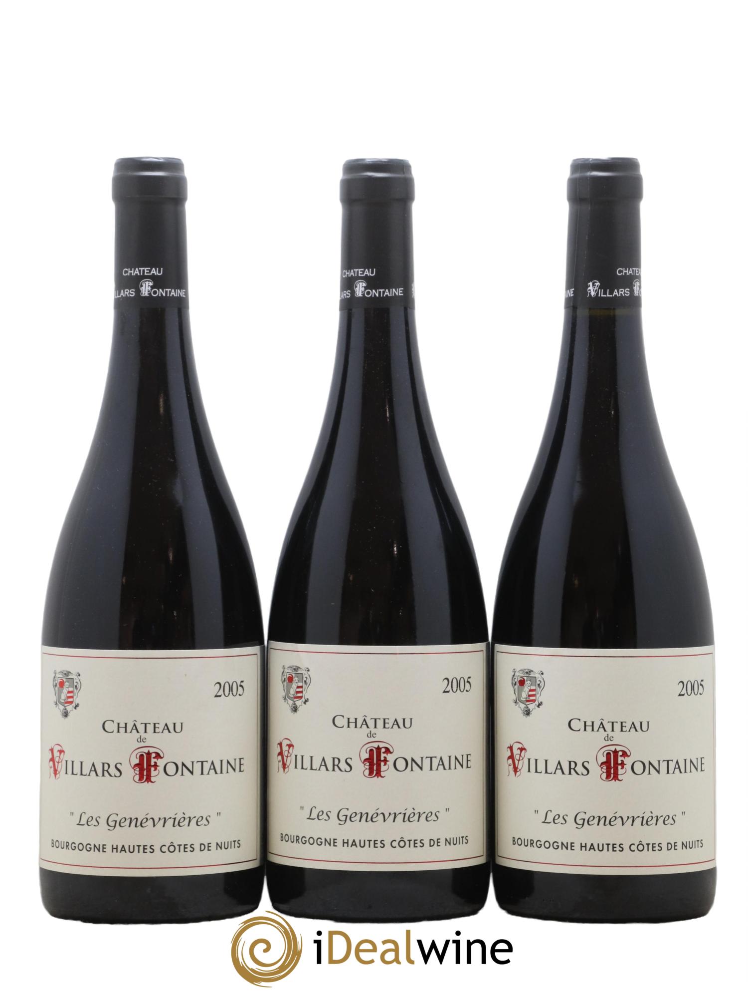 Hautes-Côtes de Nuits Les Genevrieres Domaine de Villars Fontaine 2005 - Lot de 3 bouteilles - 0