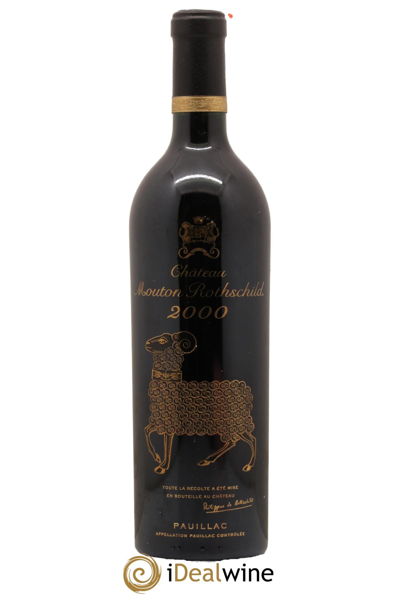 Château Mouton Rothschild 1er Grand Cru Classé 2000 - Lot de 1 bouteille - 0